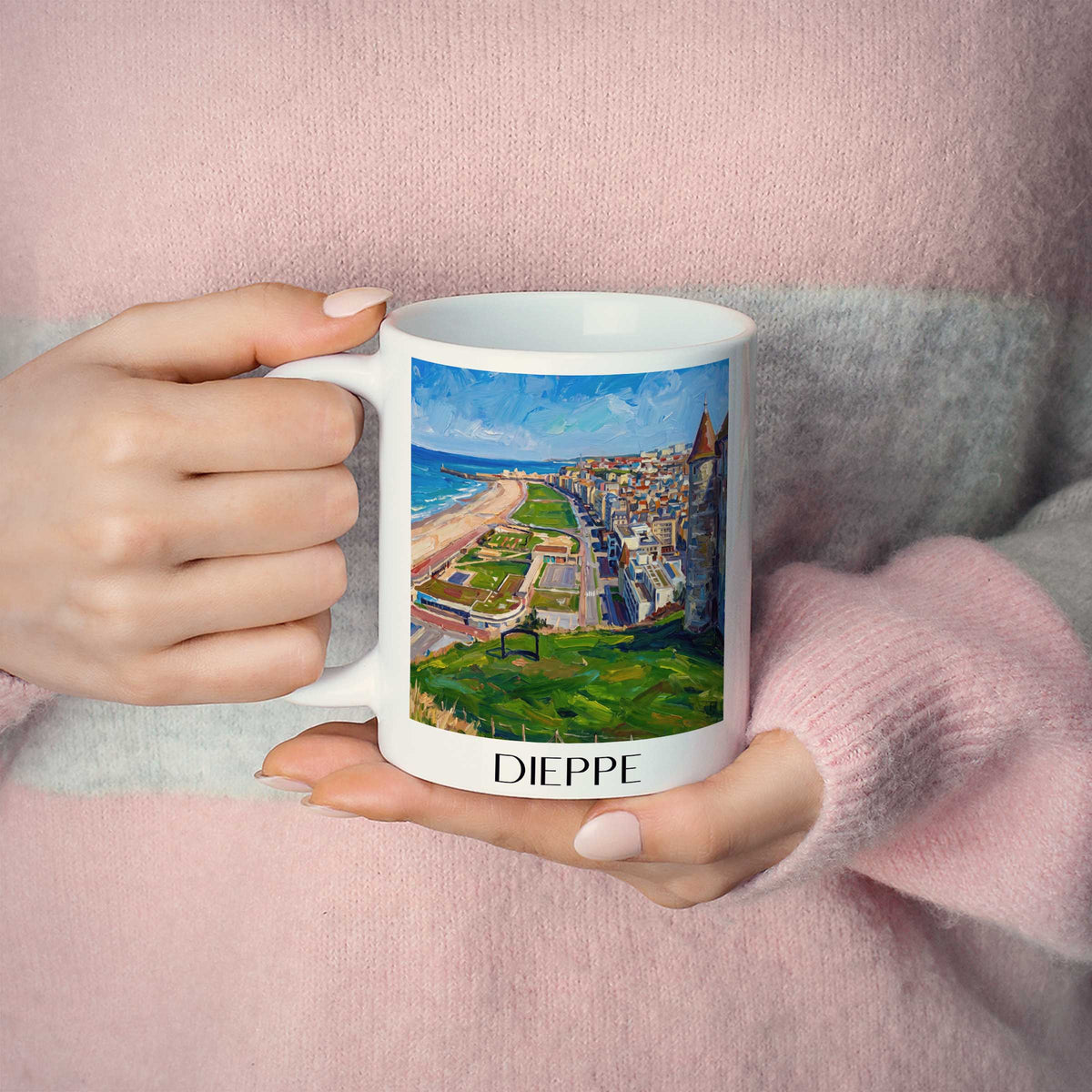 dieppe-côte-d'albâtre-frankreich-kaffeebecher-oil-painting-oelgemaelde