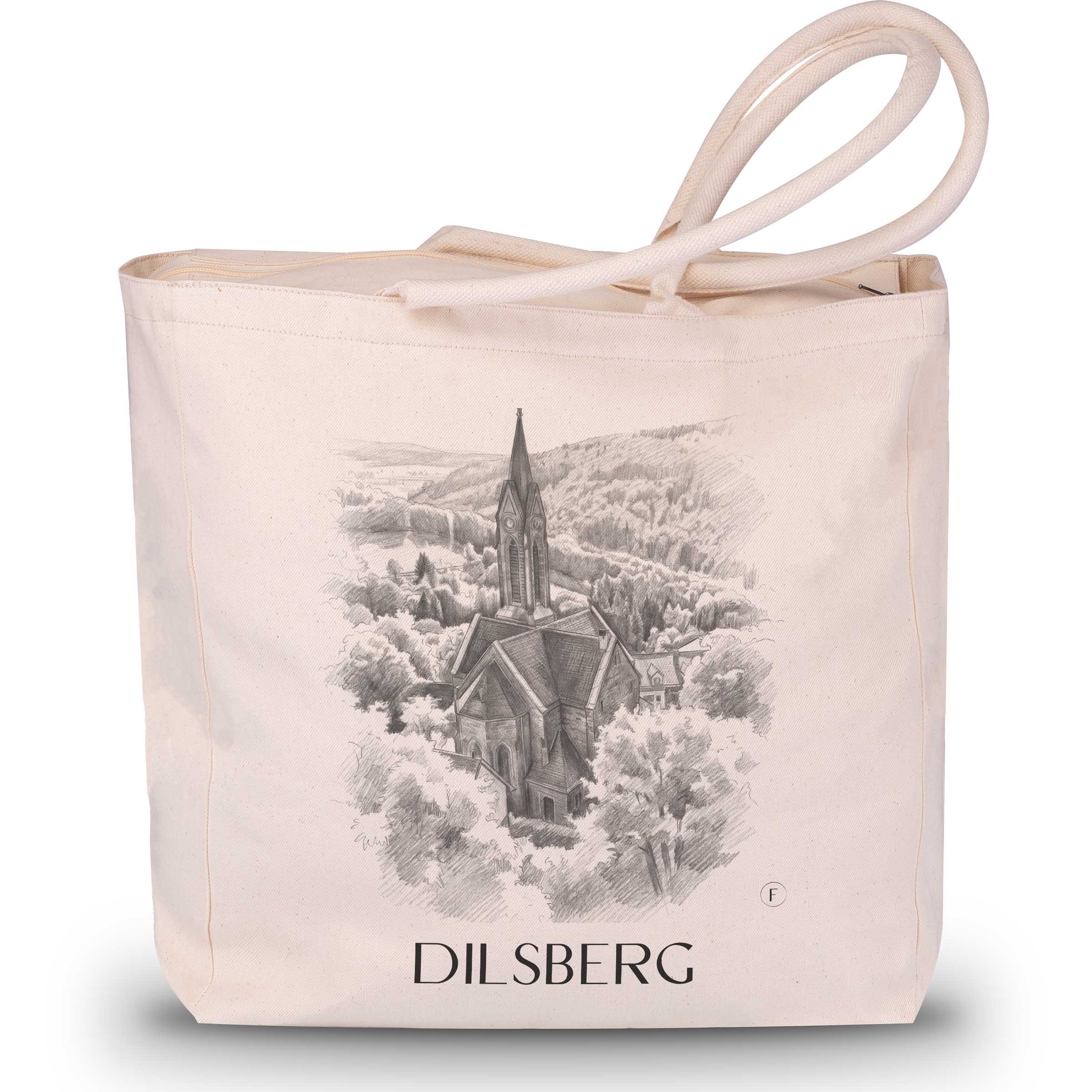 dilsberg-neckartal-deutschland-einkaufstasche-bleistift-zeichnung-drawing
