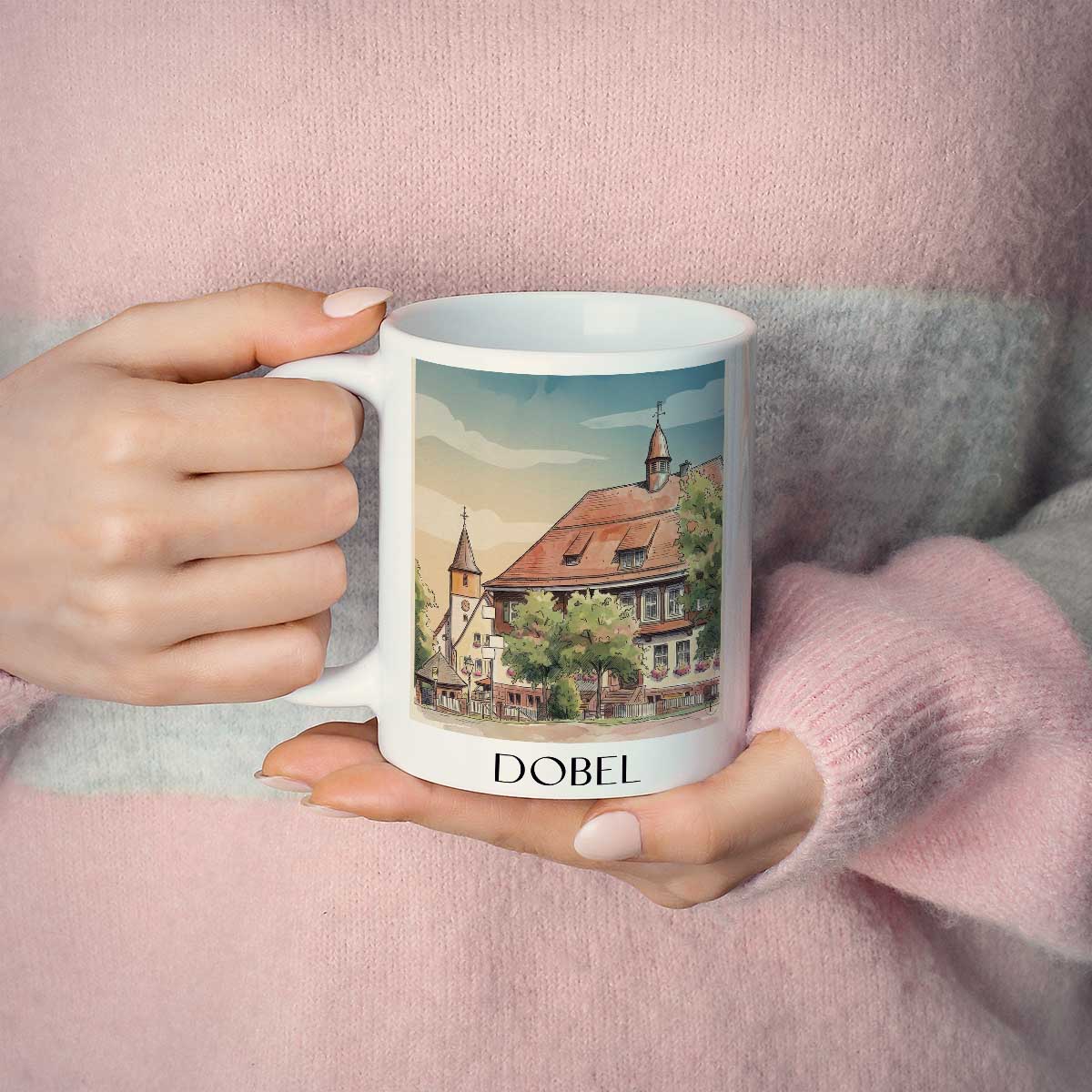 dobel-nordschwarzwald-deutschland-kaffeebecher-aquarell