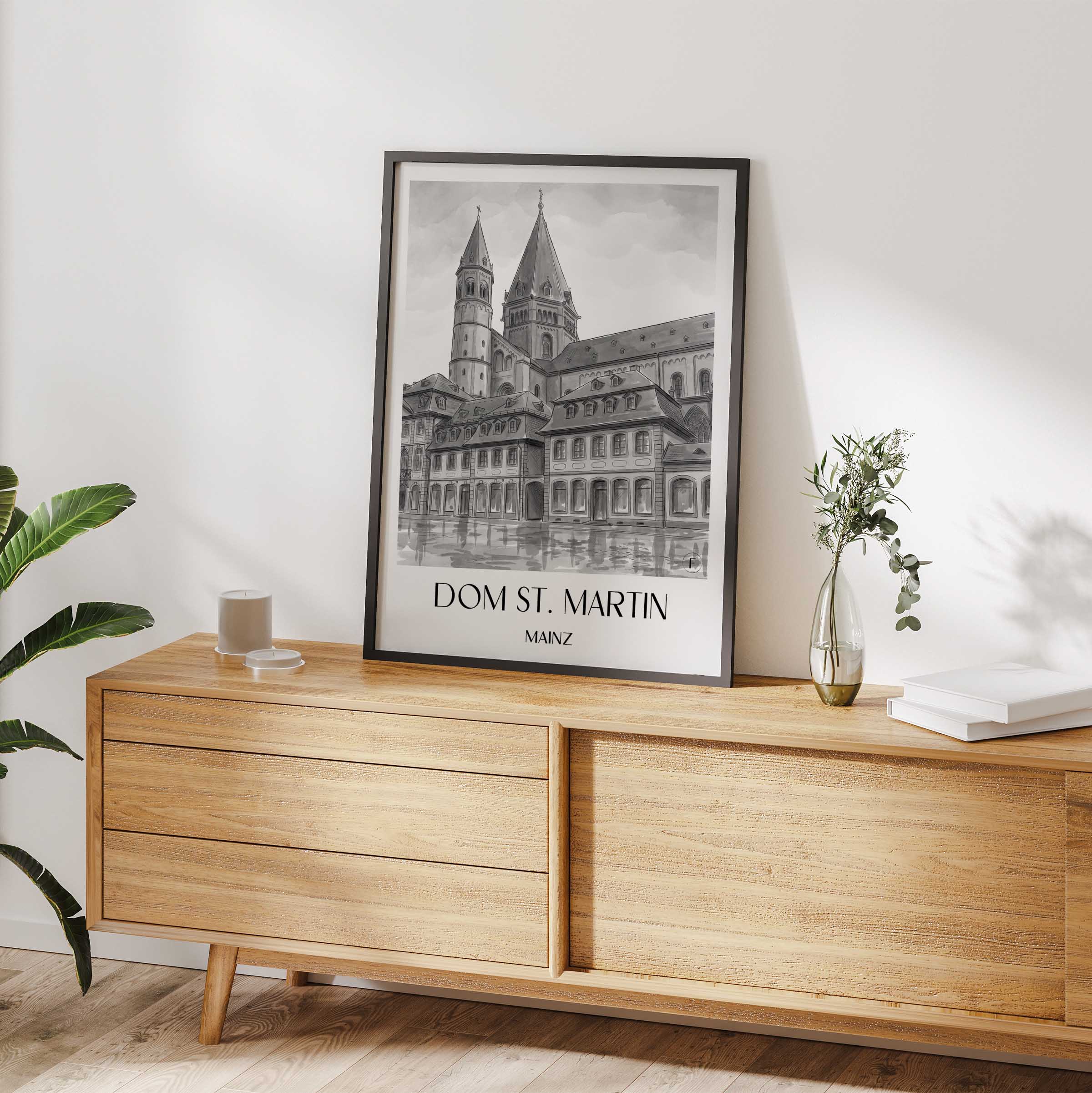 dom-st.-martin-mainz-deutschland-poster-aquarell-schwarz-weiss