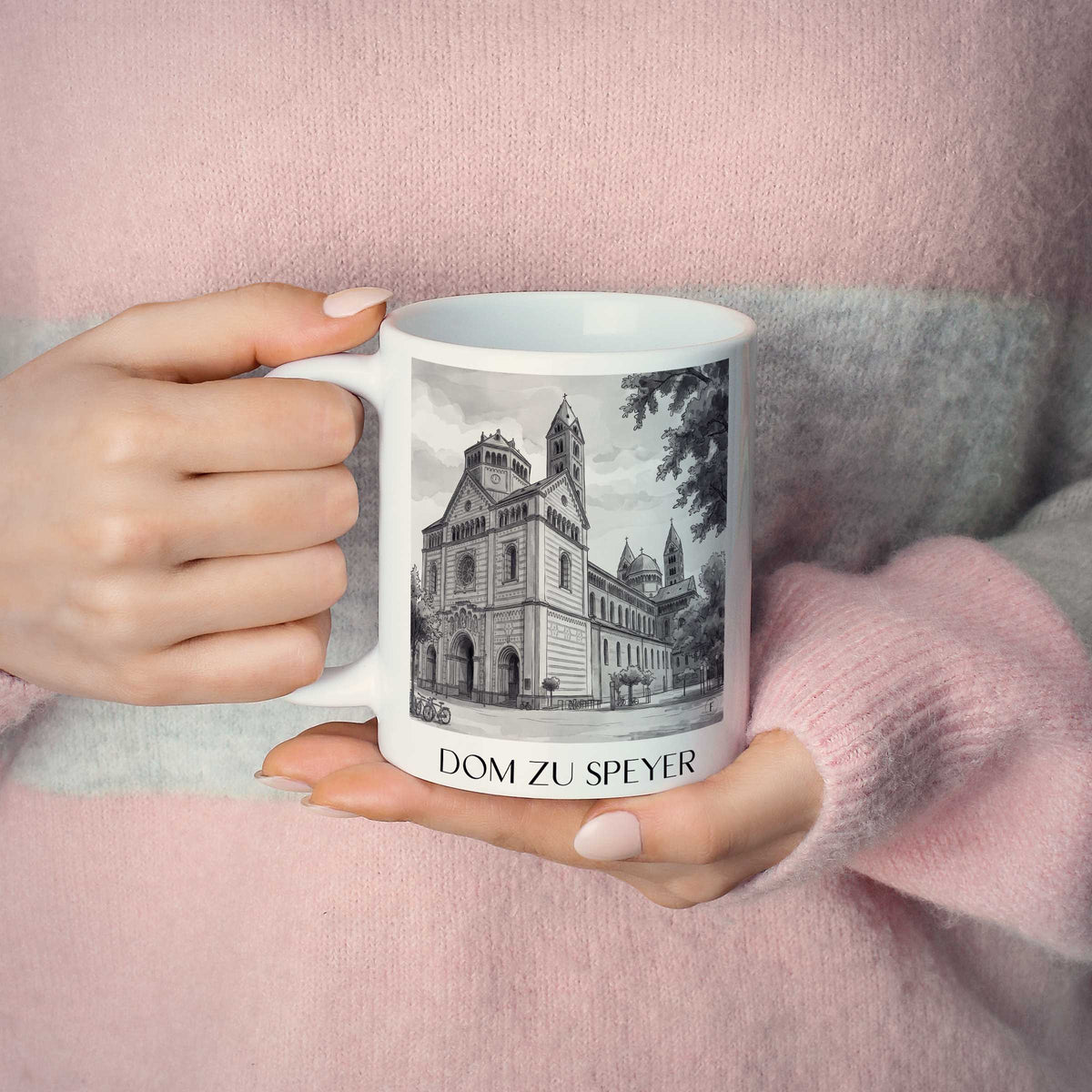 dom-zu-speyer-rheinland-pfalz-deutschland-kaffeebecher-aquarell-schwarz-weiss
