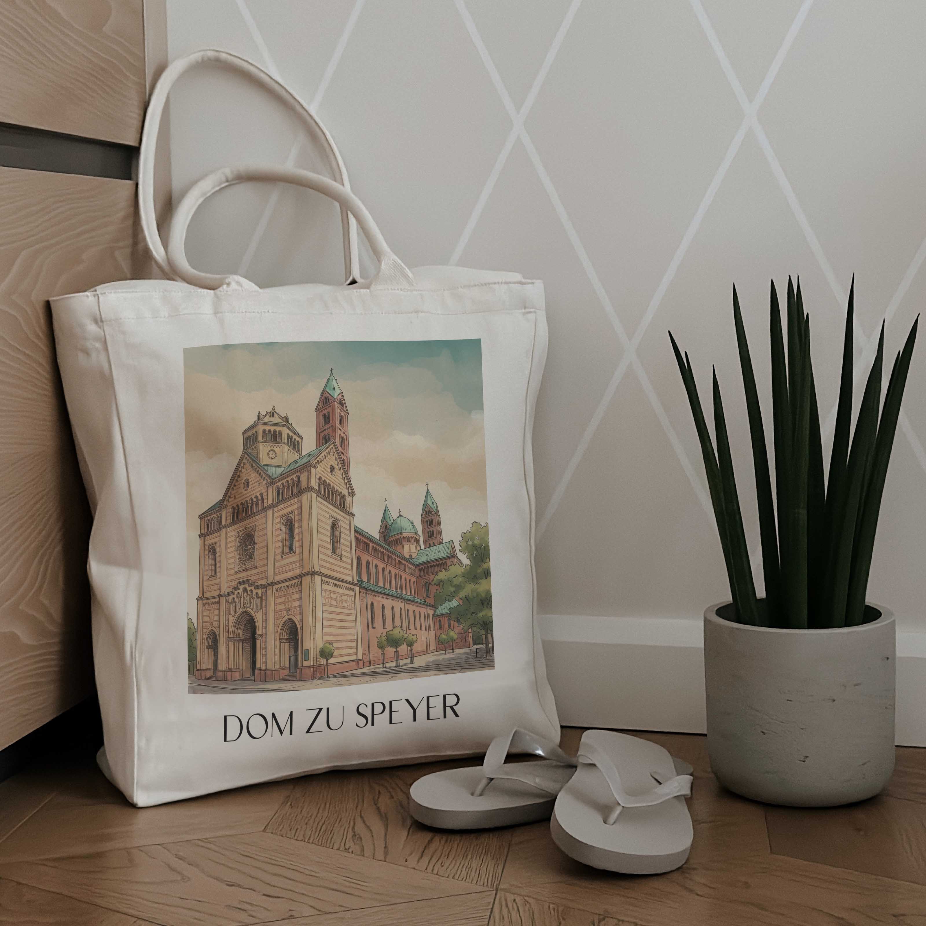 dom-zu-speyer-rheinland-pfalz-deutschland-einkaufstasche-aquarell