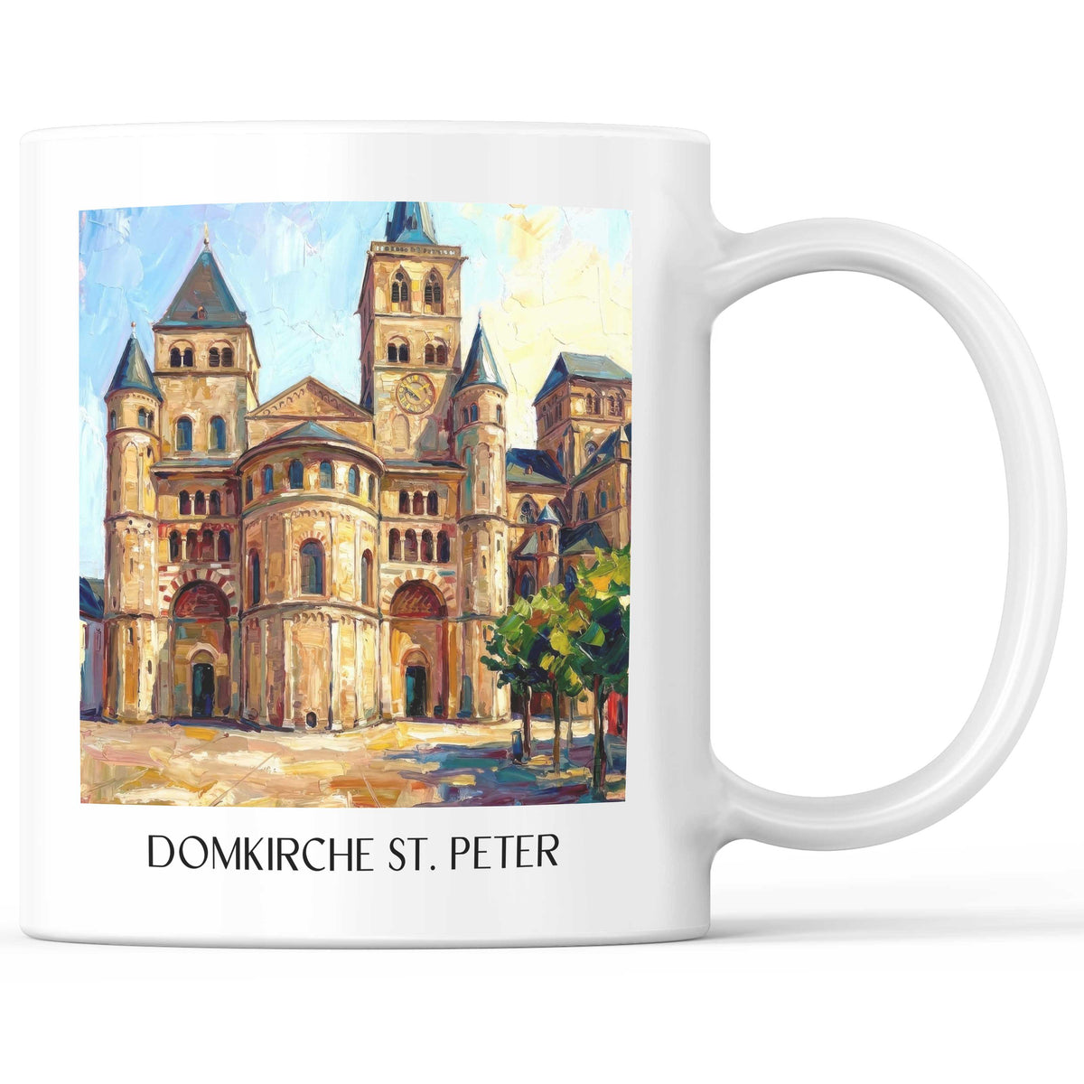 Domkirche St. Peter Kaffeebecher - Trier - Deutschland Becher - Kaffeetasse im Ölgemälde Stil - favplace