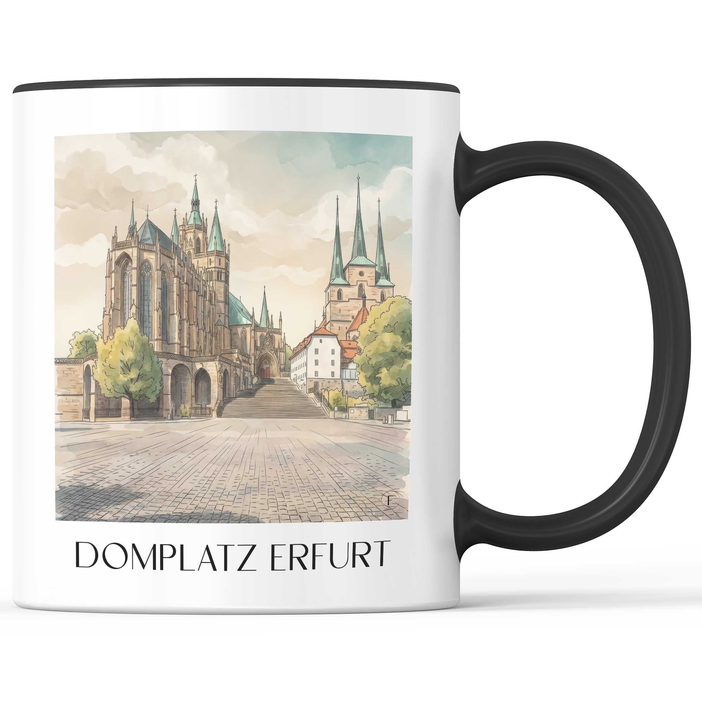 domplatz-erfurt-deutschland-kaffeebecher-aquarell