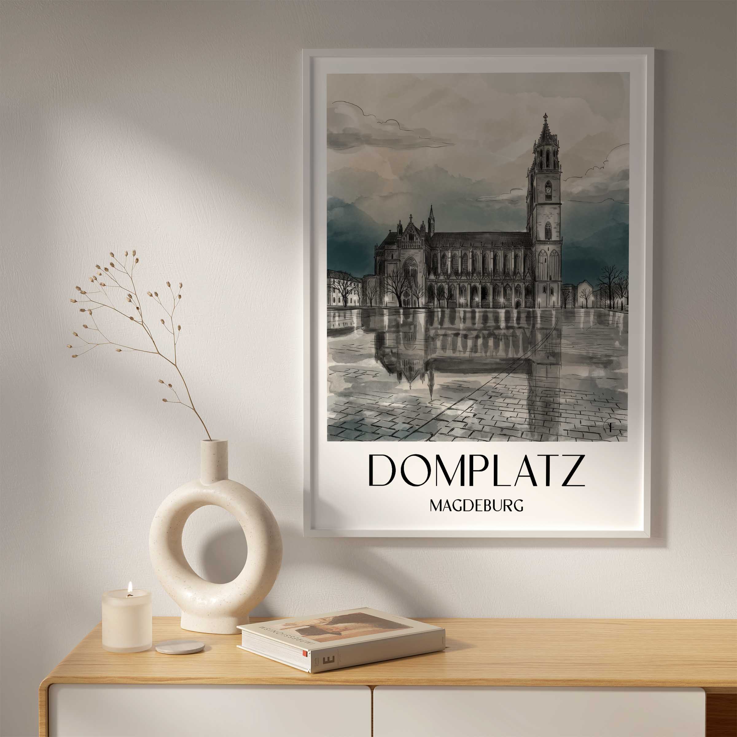 domplatz-magdeburg-deutschland-poster-aquarell-schwarz-weiss