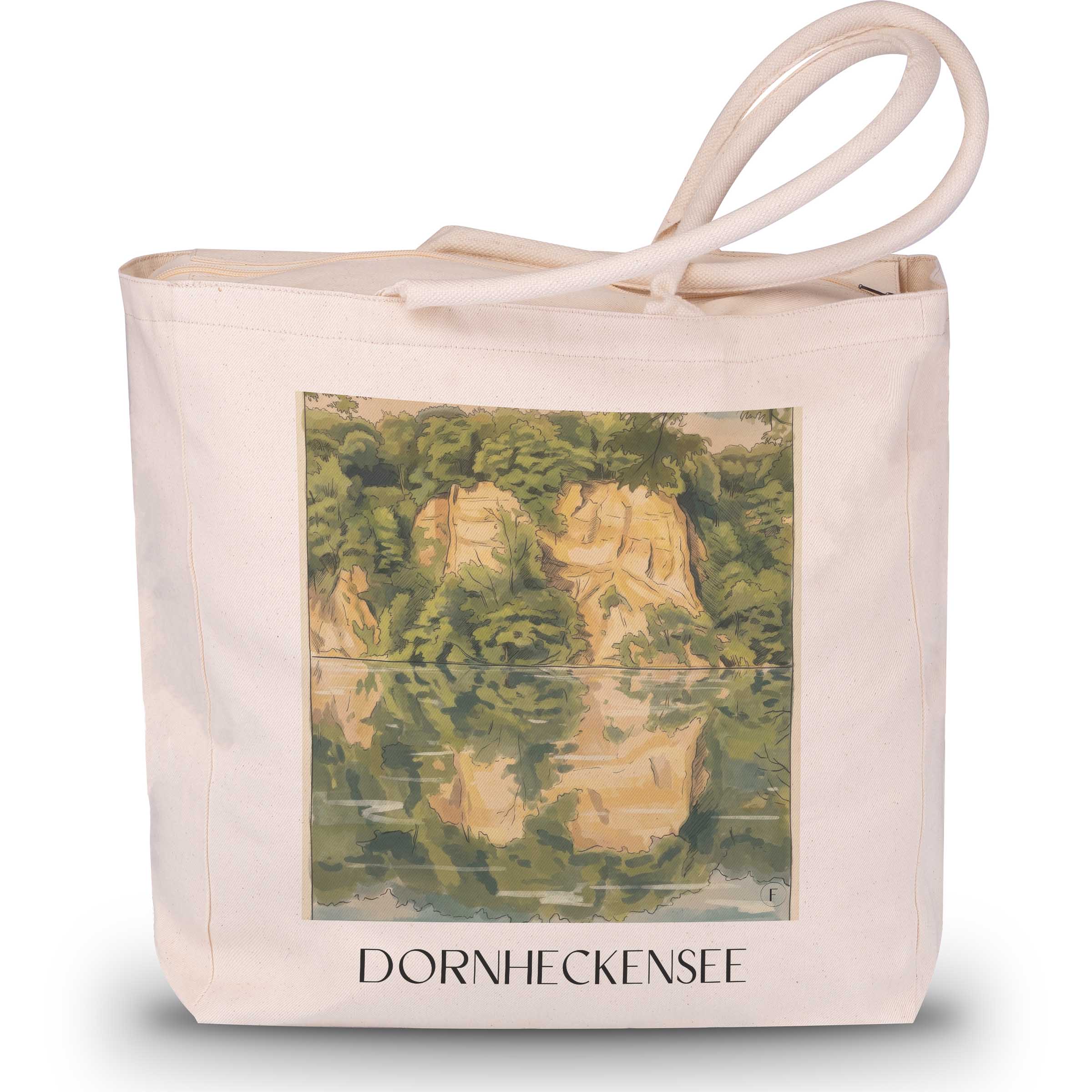 Dornheckensee Shopping Tasche - Bonn - Deutschland Tote Bag - Einkaufstasche im Aquarell Stil - favplace