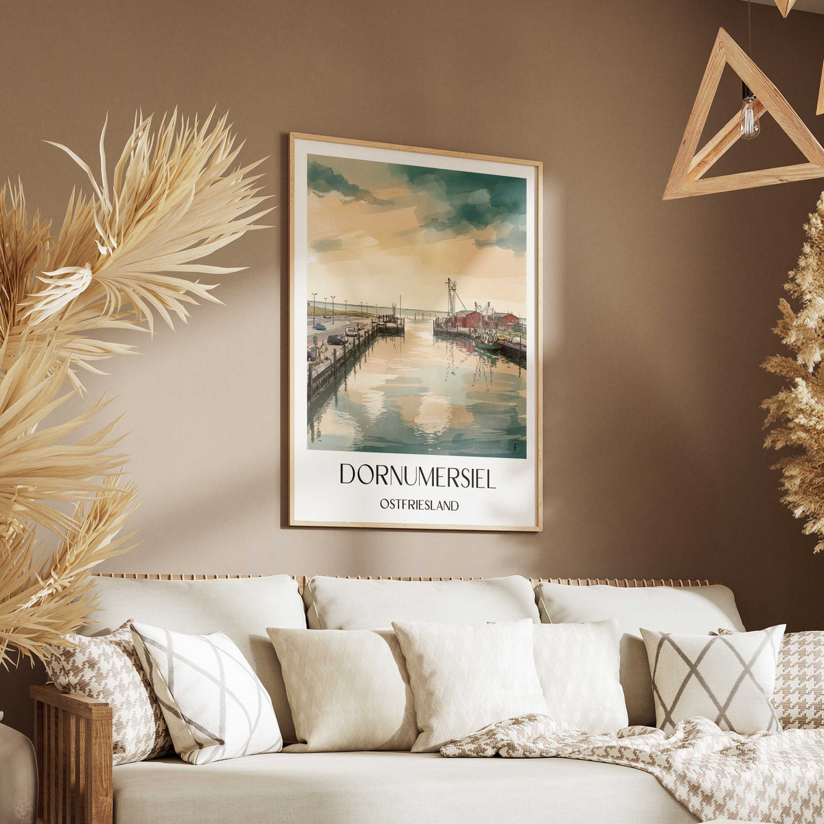 dornumersiel-ostfriesland-deutschland-poster-aquarell