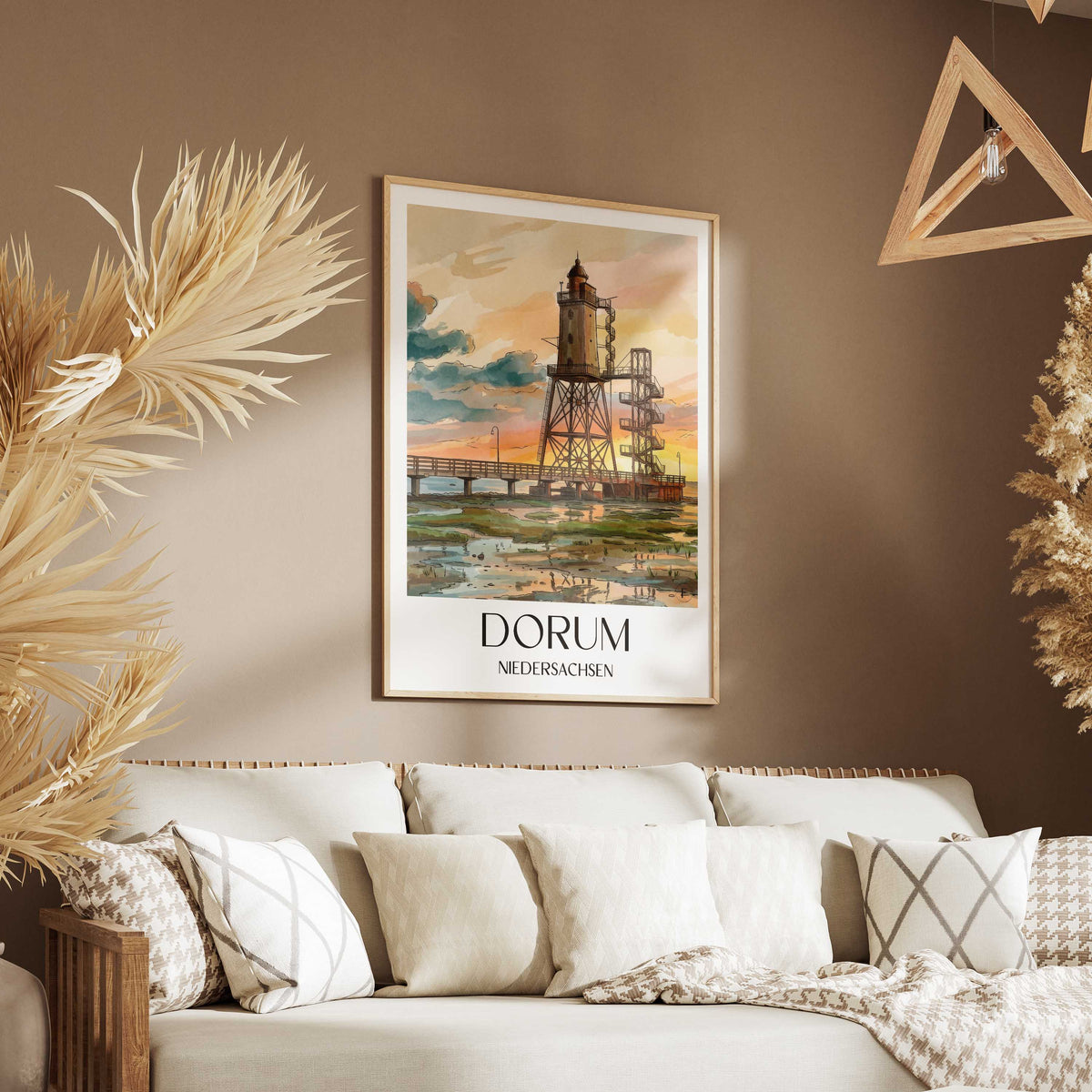 dorum-niedersachsen-deutschland-poster-aquarell