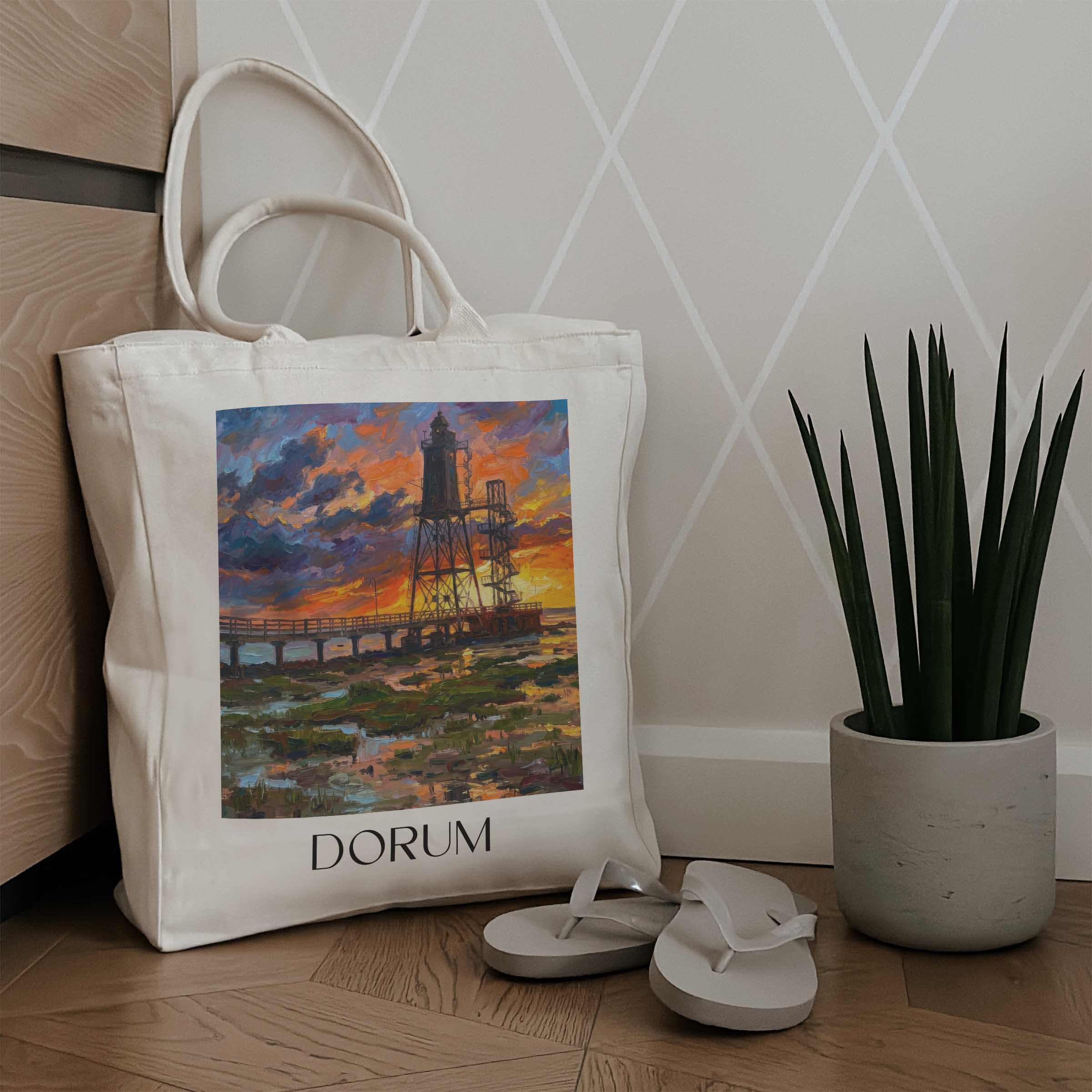 dorum-niedersachsen-deutschland-einkaufstasche-oil-painting-oelgemaelde