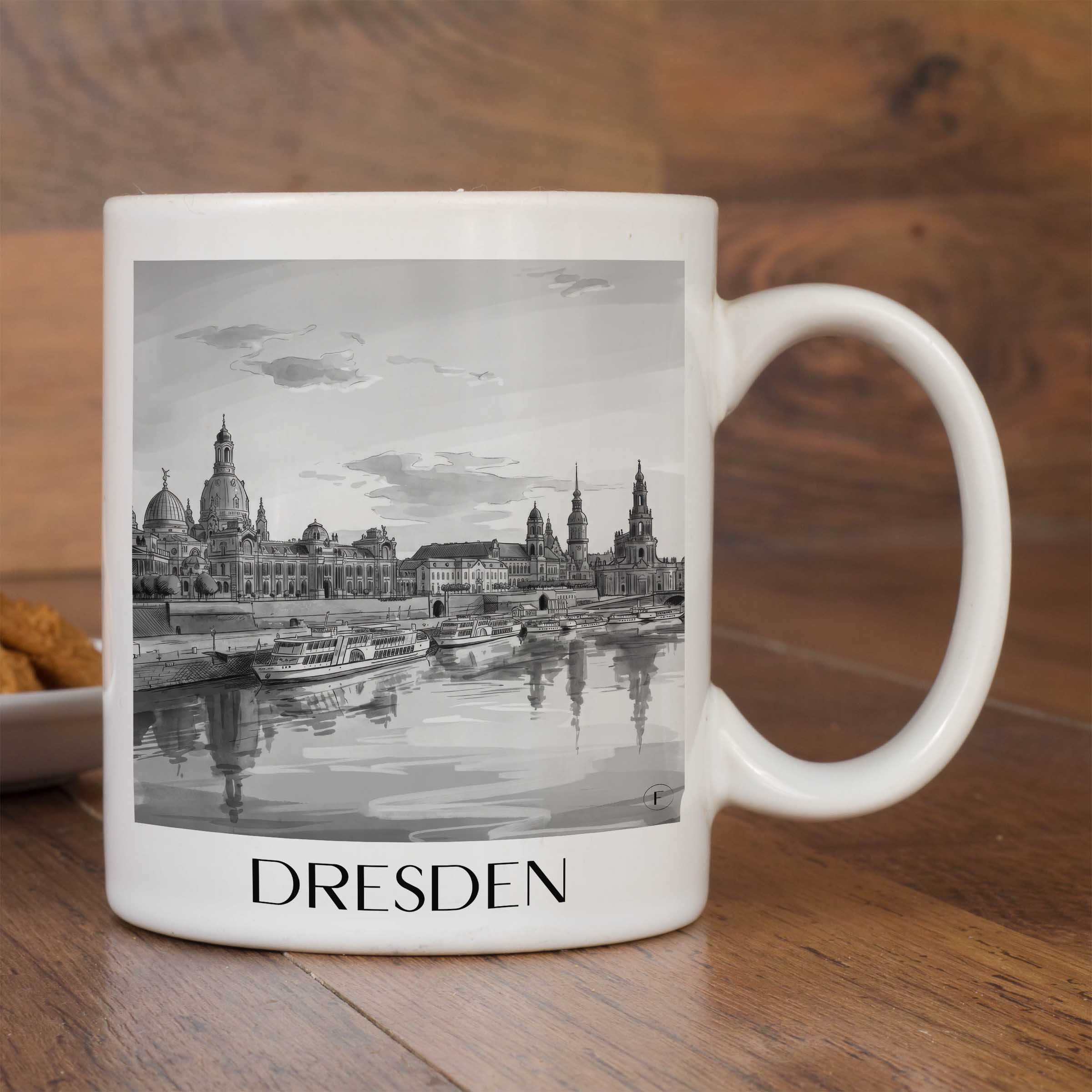 dresden-deutschland-kaffeebecher-aquarell-schwarz-weiss