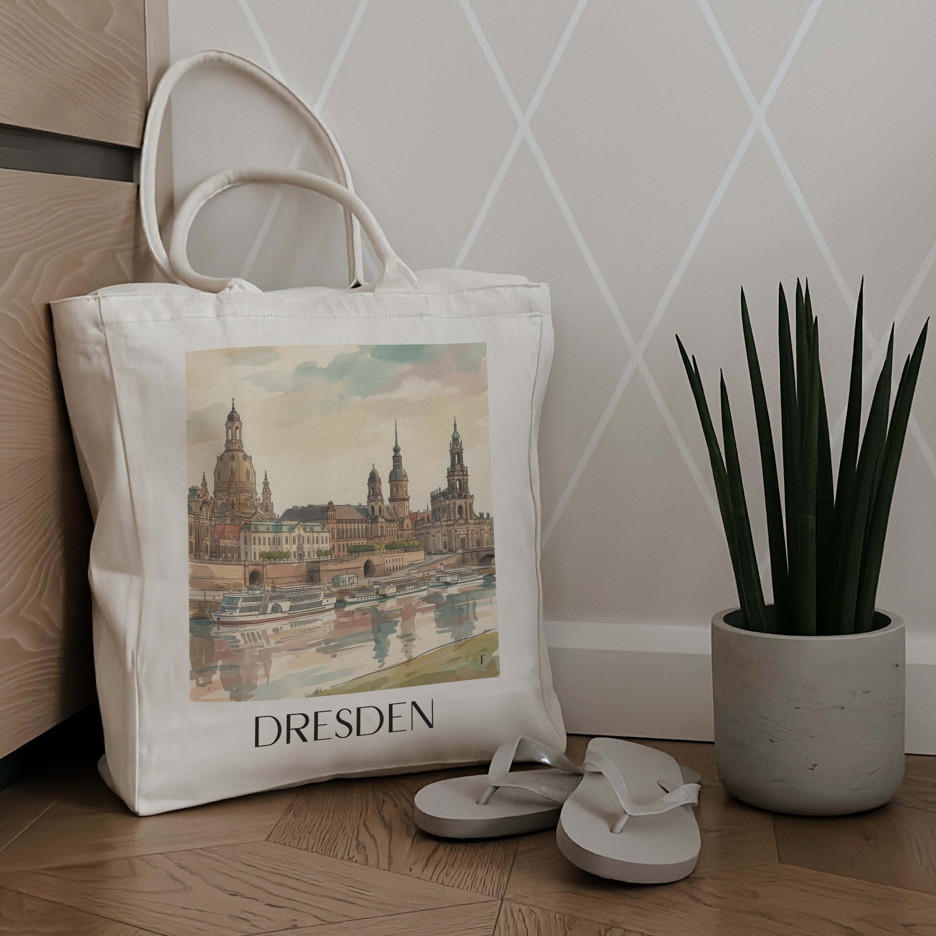 dresden-deutschland-einkaufstasche-aquarell