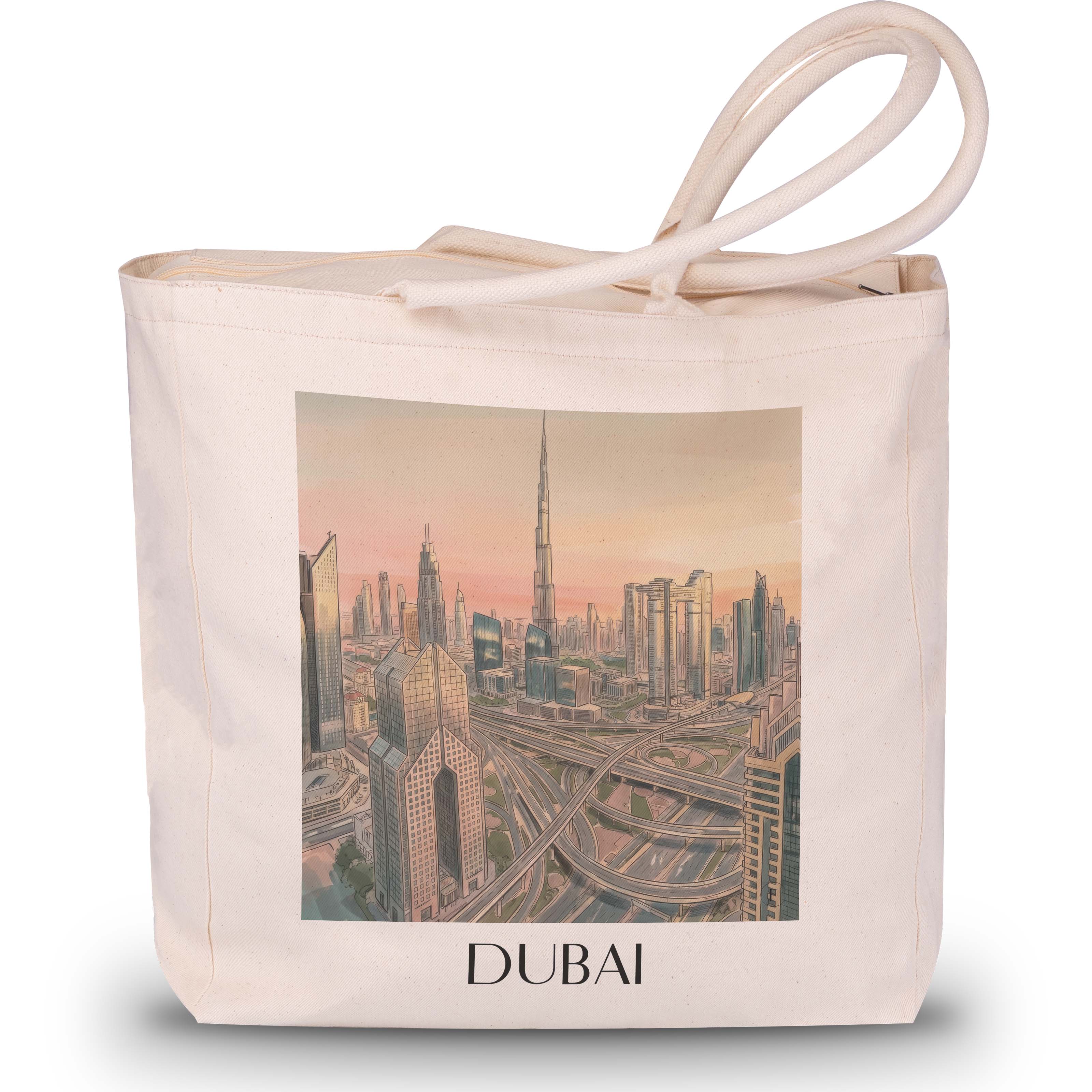 dubai-vereinigte-arabische-emirate-einkaufstasche-aquarell