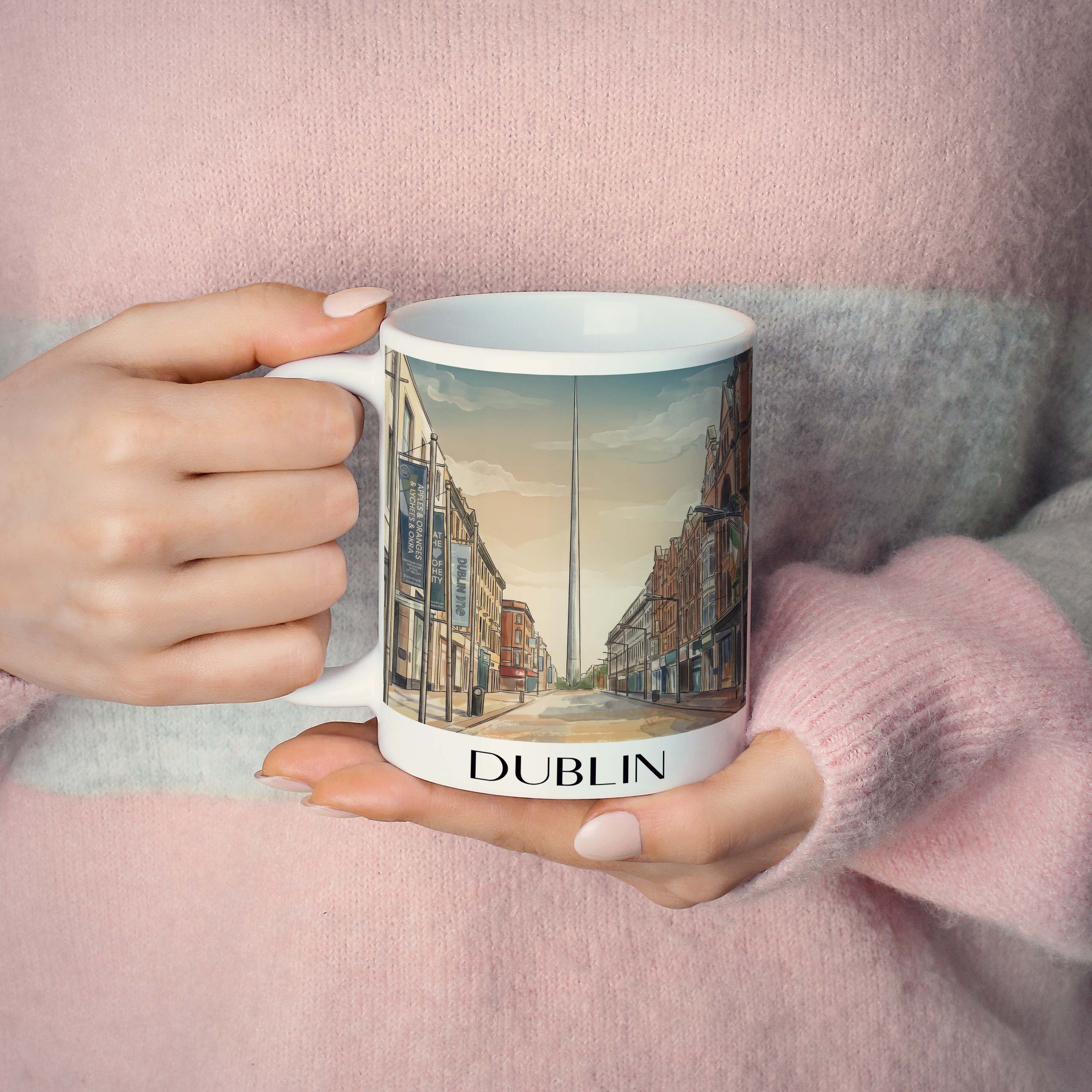 dublin-irland-kaffeebecher-aquarell