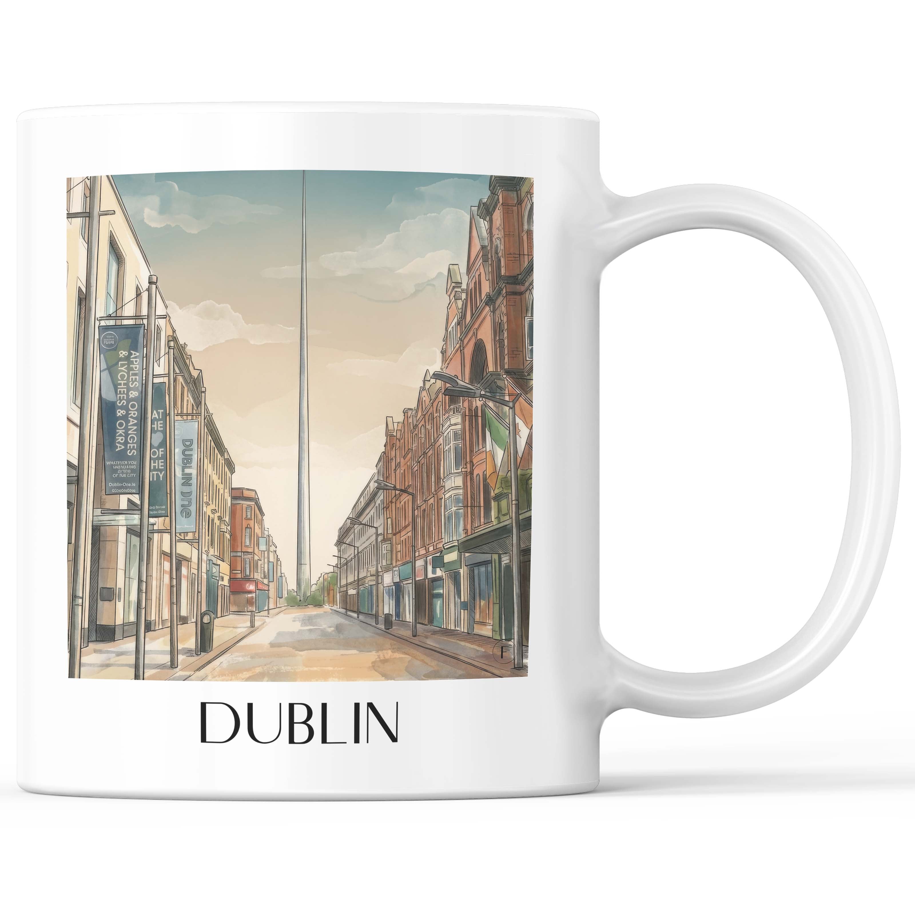 Dublin - Irland Becher - Kaffeetasse im Aquarell Stil - favplace