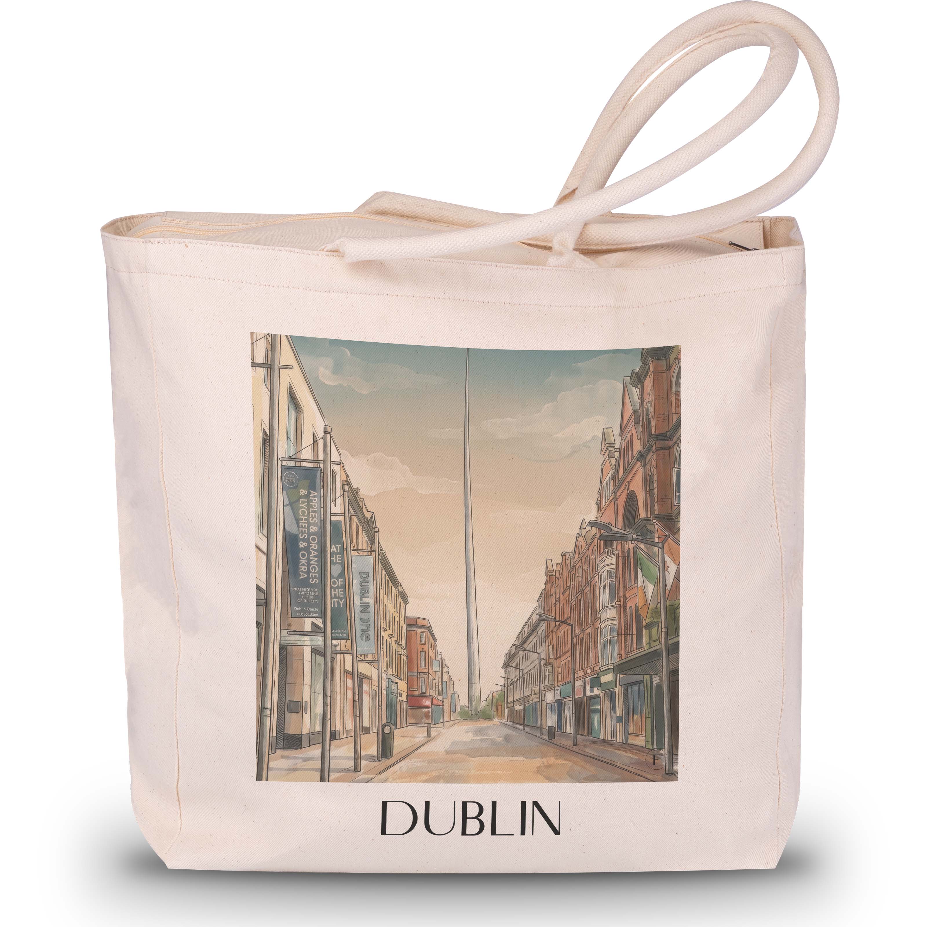 dublin-irland-einkaufstasche-aquarell