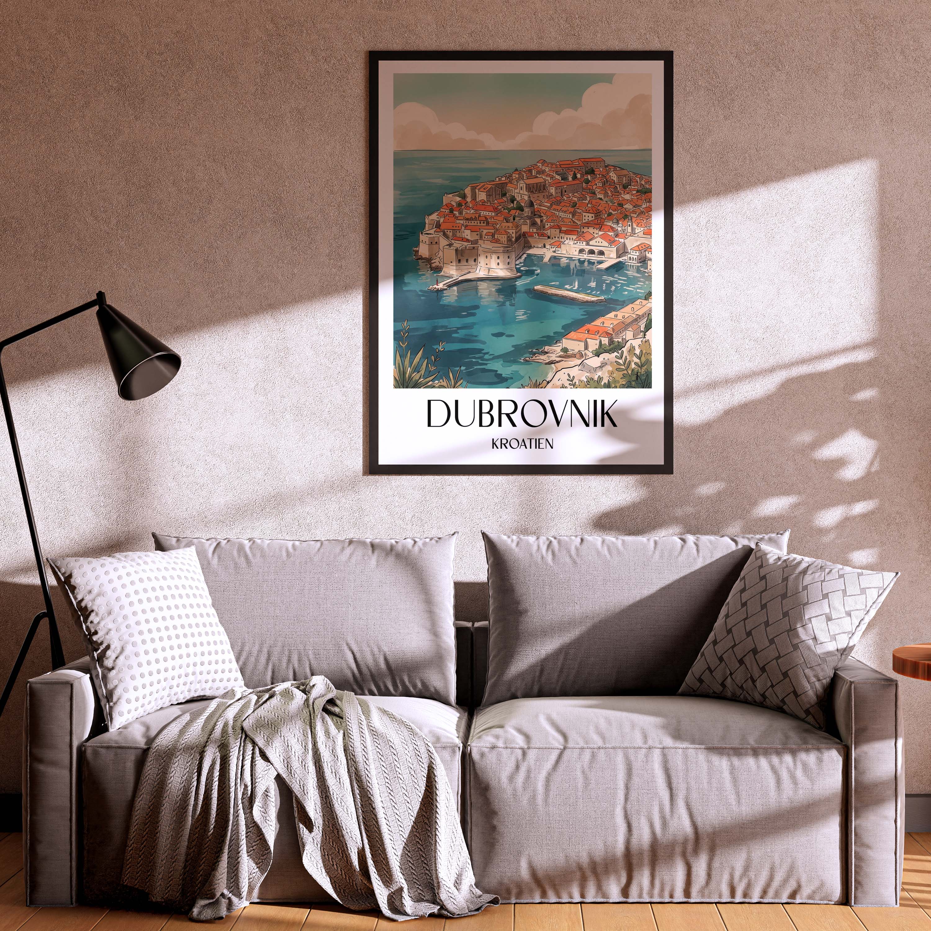 dubrovnik-kroatien-poster-aquarell
