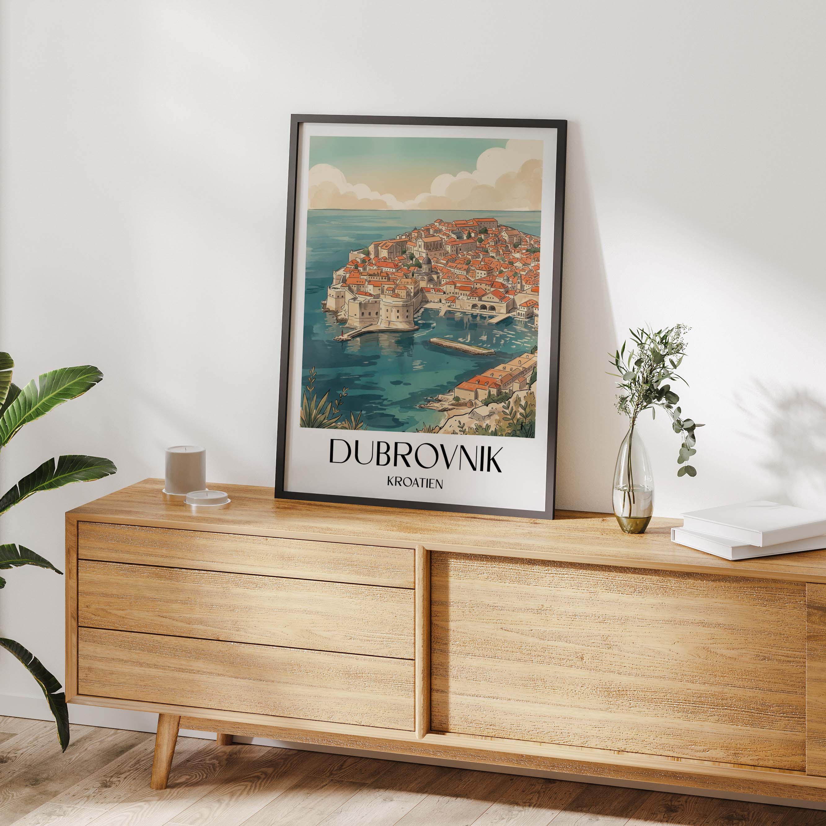 dubrovnik-kroatien-poster-aquarell