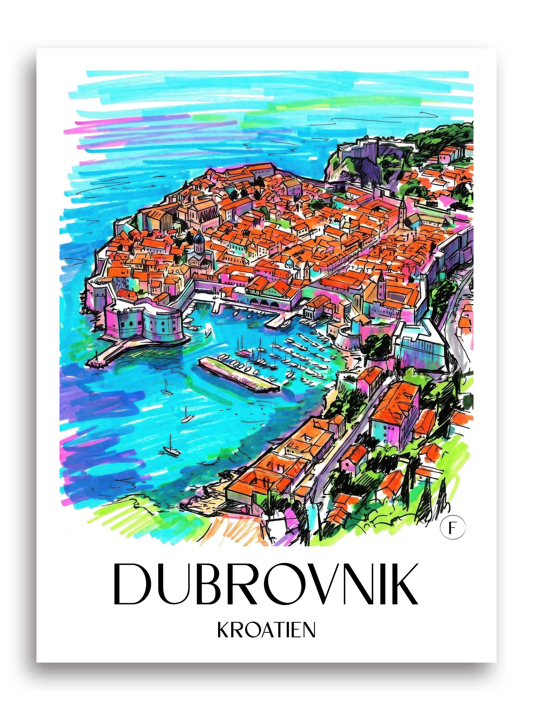 dubrovnik-kroatien-poster-graffiti