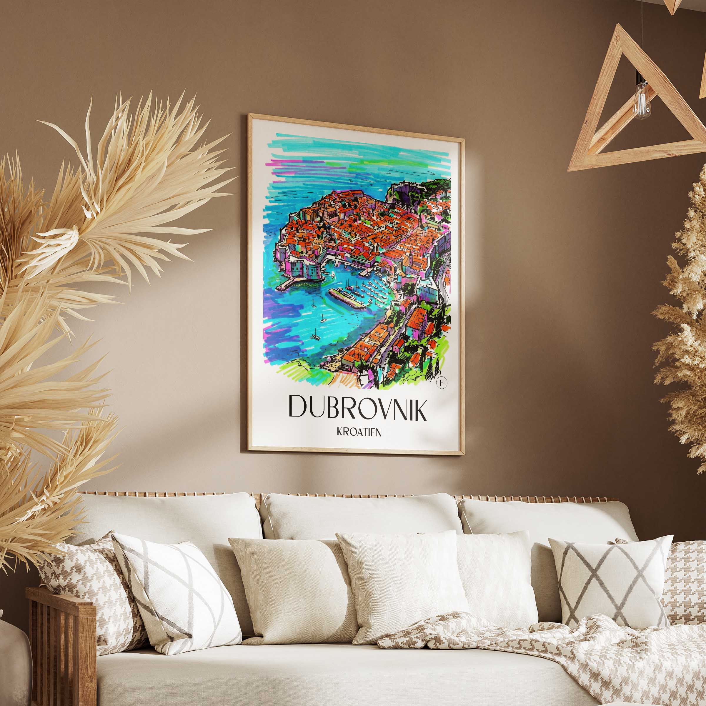 dubrovnik-kroatien-poster-graffiti