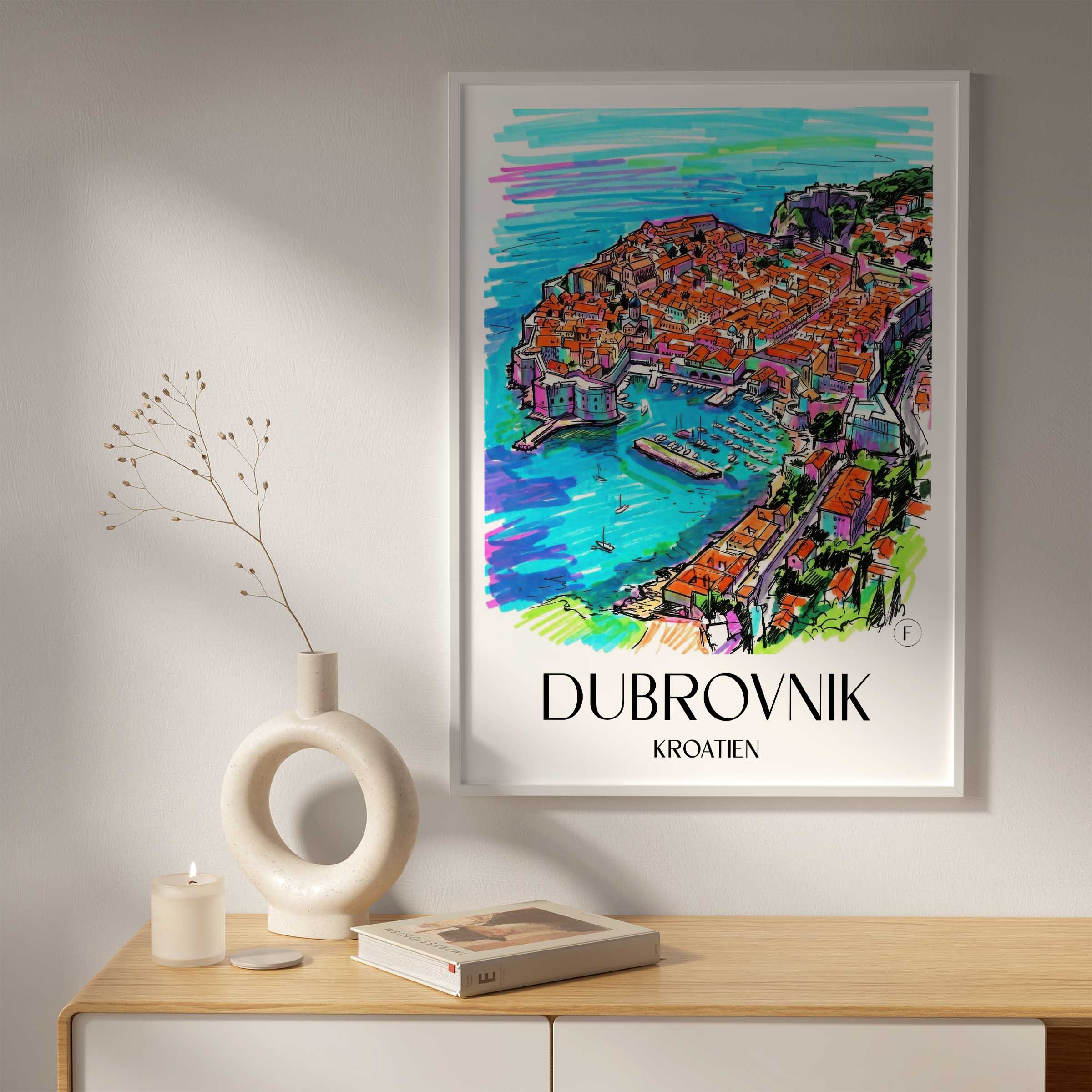 dubrovnik-kroatien-poster-graffiti