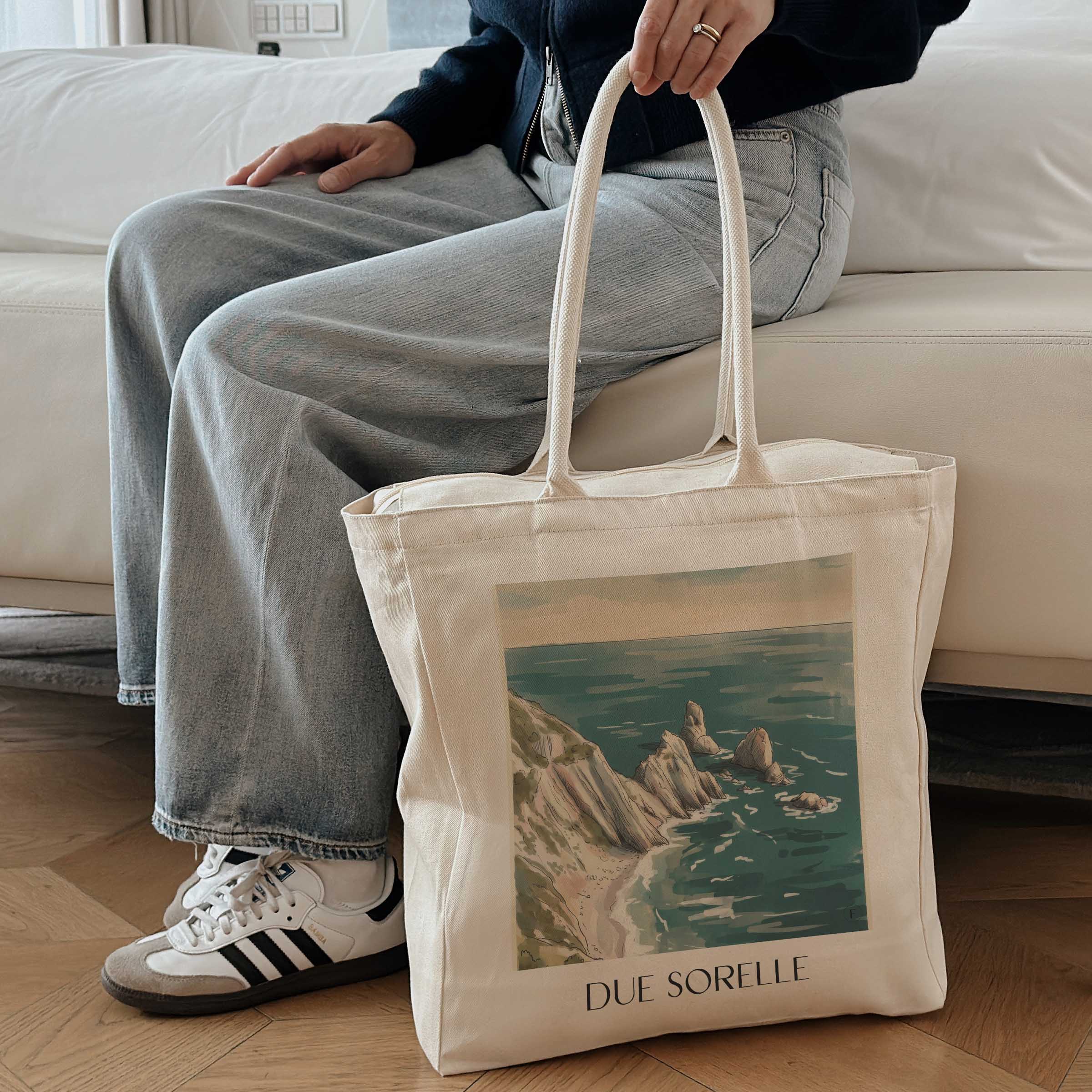 due-sorelle-sirolo-italien-einkaufstasche-aquarell