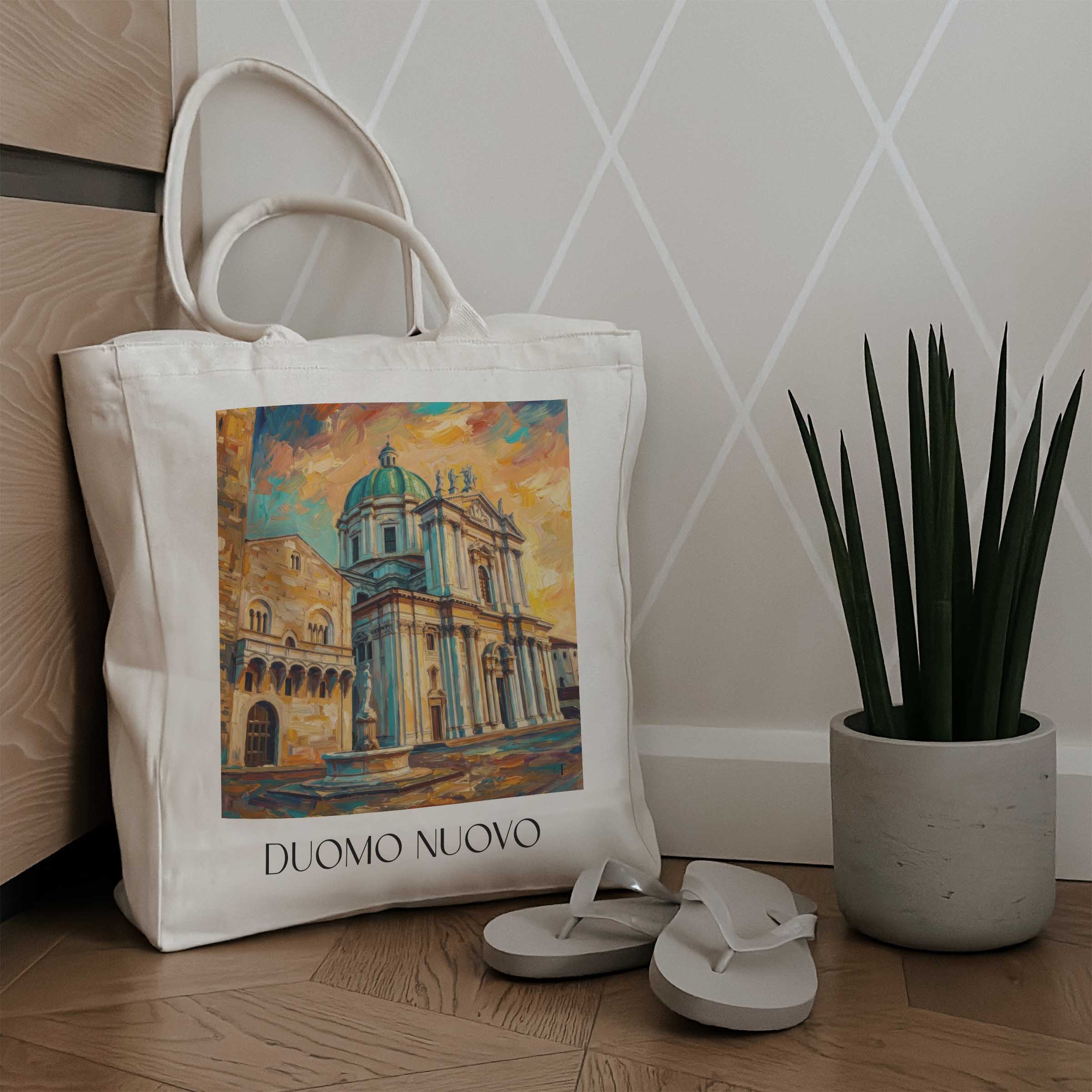 duomo-nuovo-brescia-italien-einkaufstasche-oil-painting-oelgemaelde
