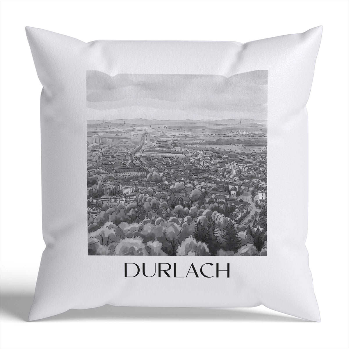 durlach-karlsruhe-deutschland-kissenbezug-aquarell-schwarz-weiss