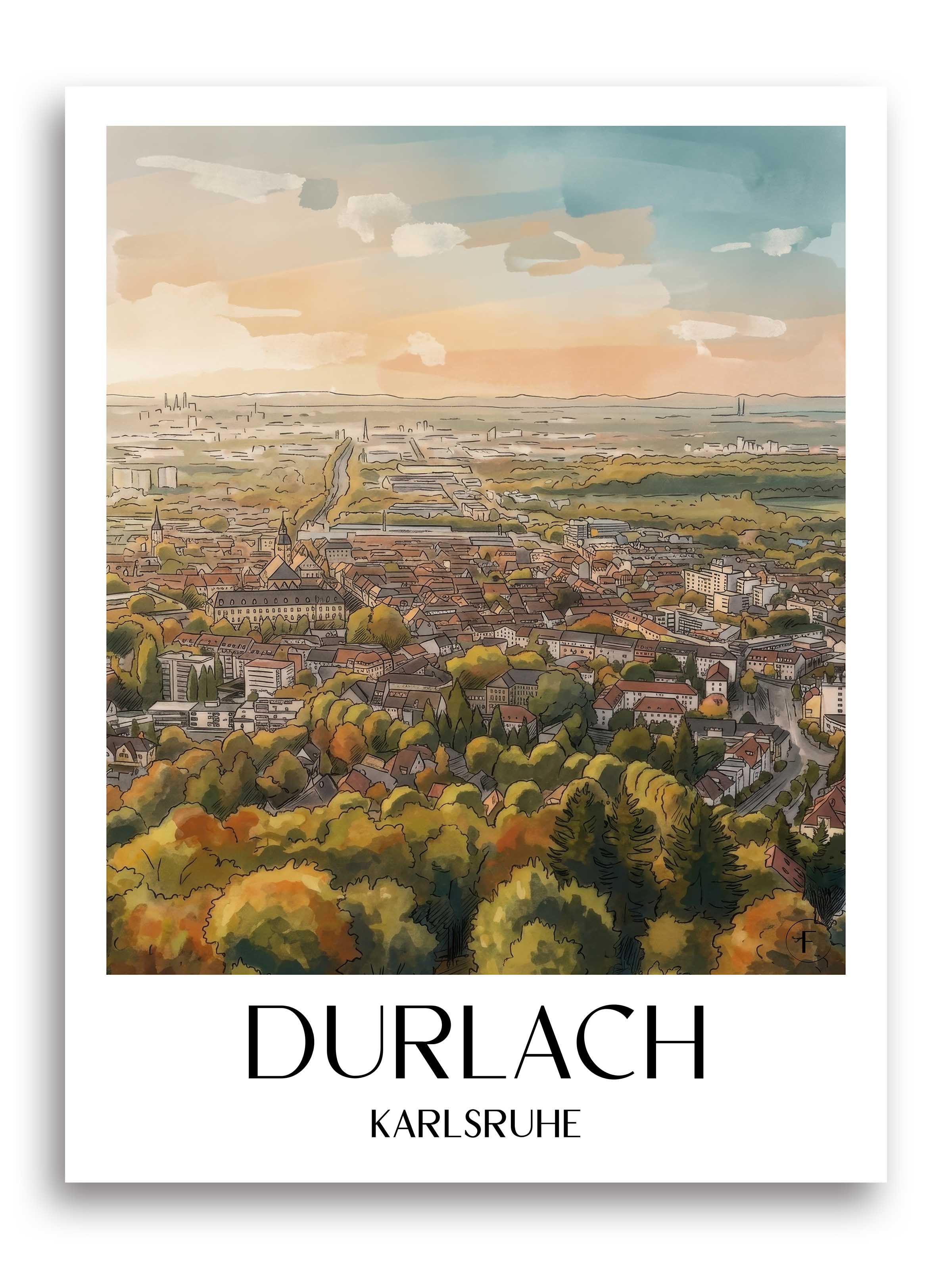 durlach--karlsruhe-deutschland-poster-aquarell
