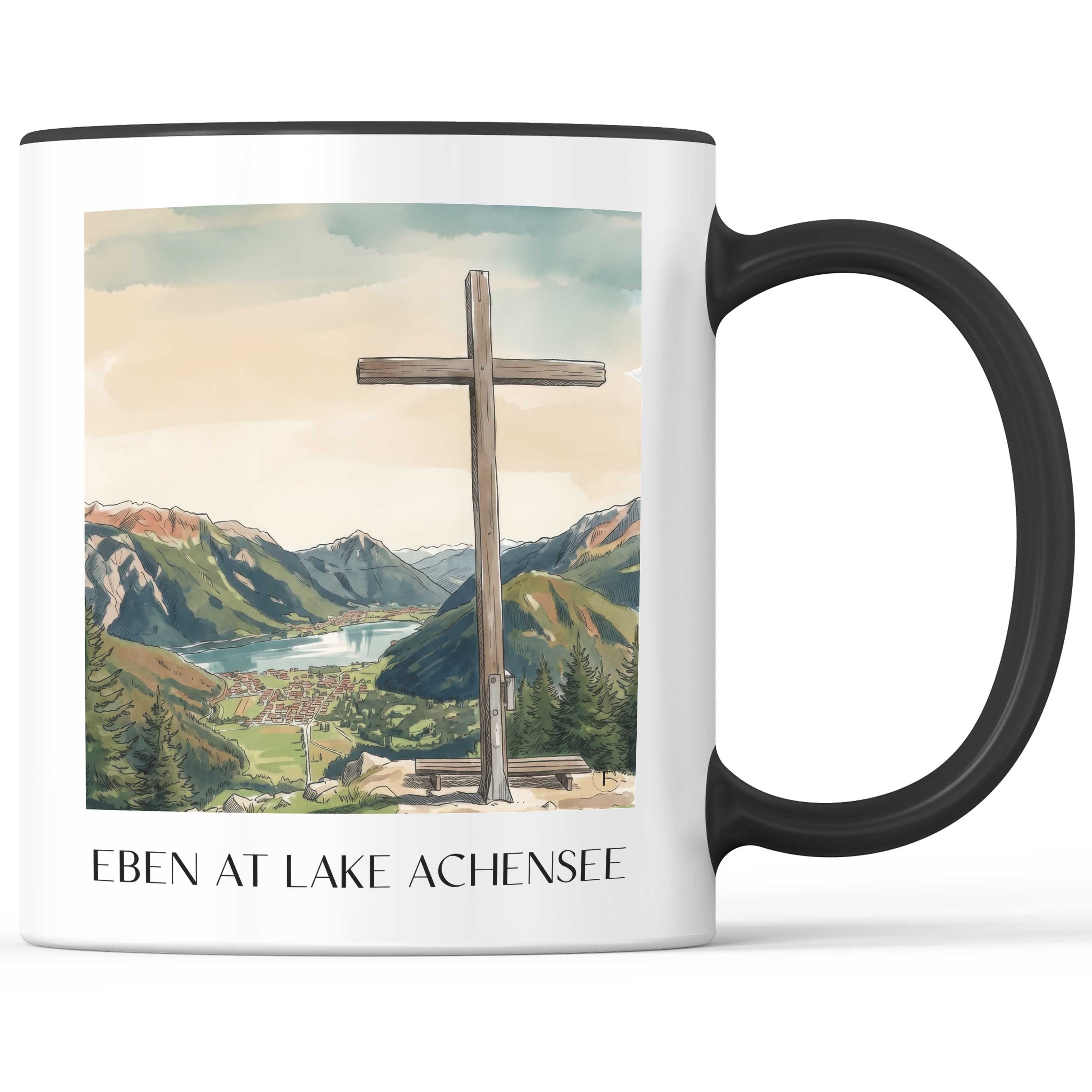 Eben am Achensee Kaffeebecher - Tirol - Österreich Becher - Kaffeetasse im Aquarell Stil - favplace