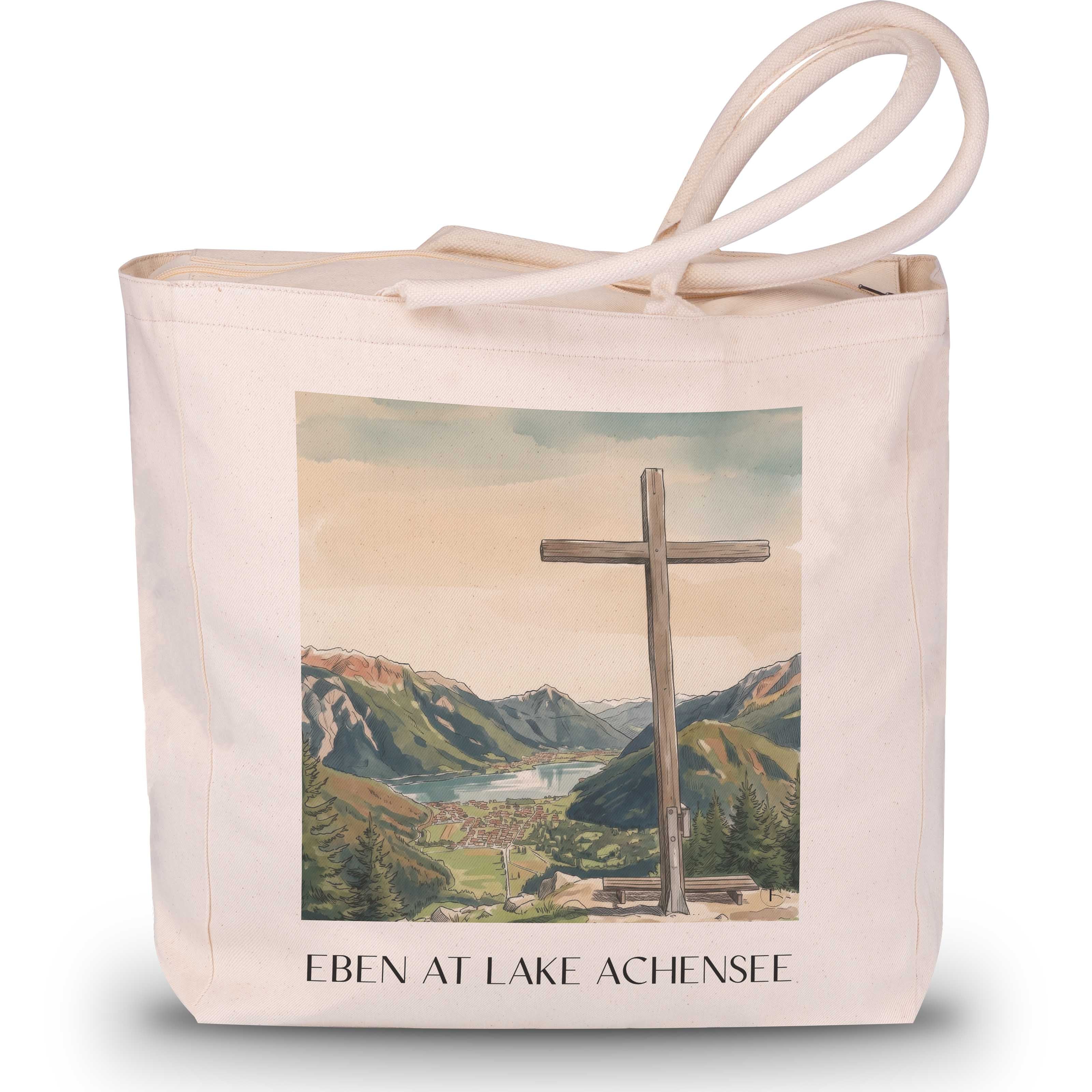 Eben am Achensee Shopping Tasche - Tirol - Österreich Tote Bag - Einkaufstasche im Aquarell Stil - favplace