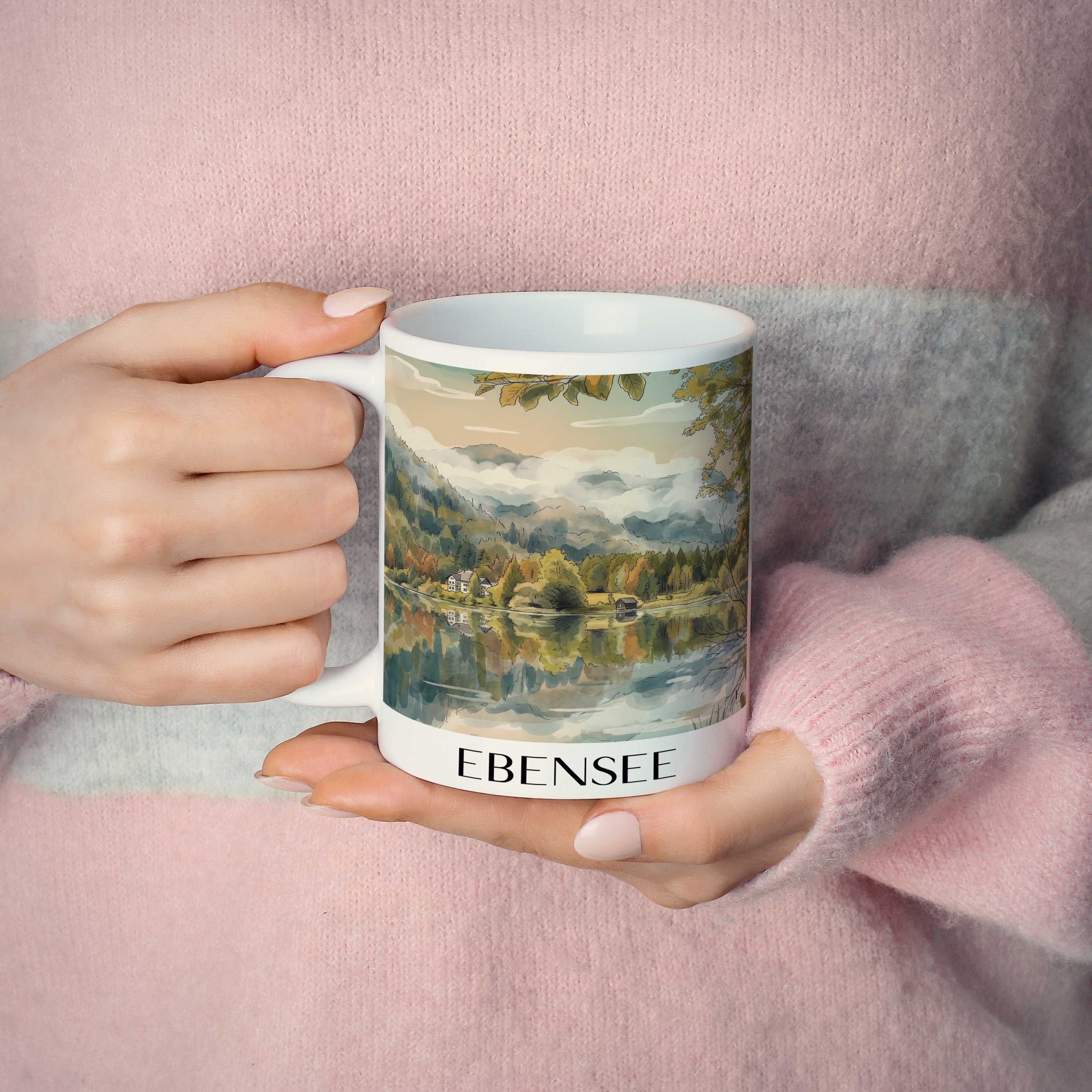 ebensee-österreich-österreich-kaffeebecher-aquarell