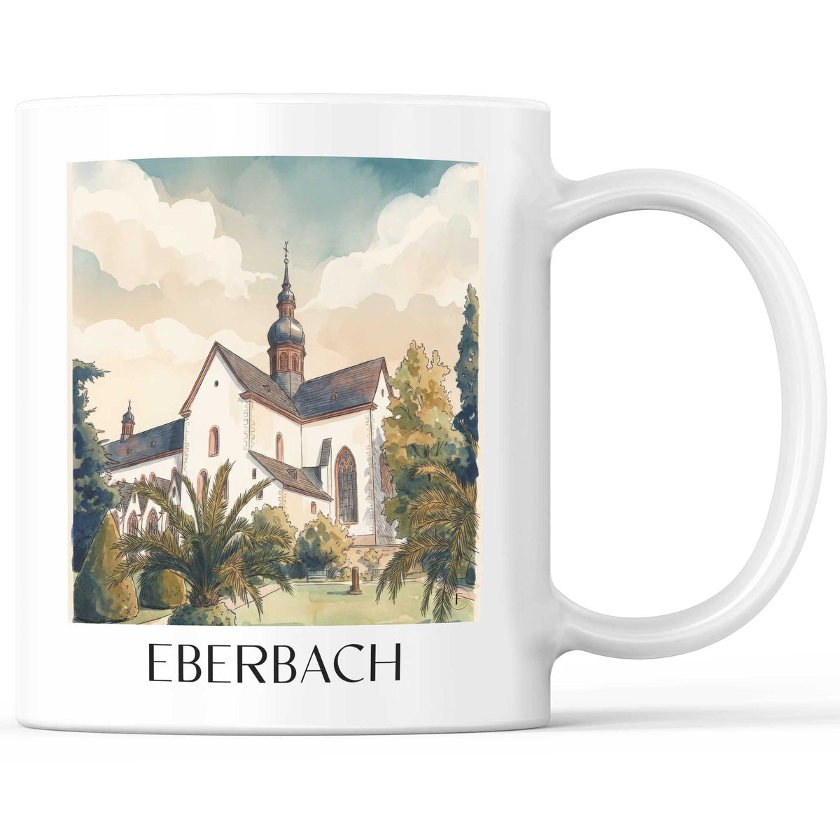 eberbach-neckartal-deutschland-kaffeebecher-aquarell