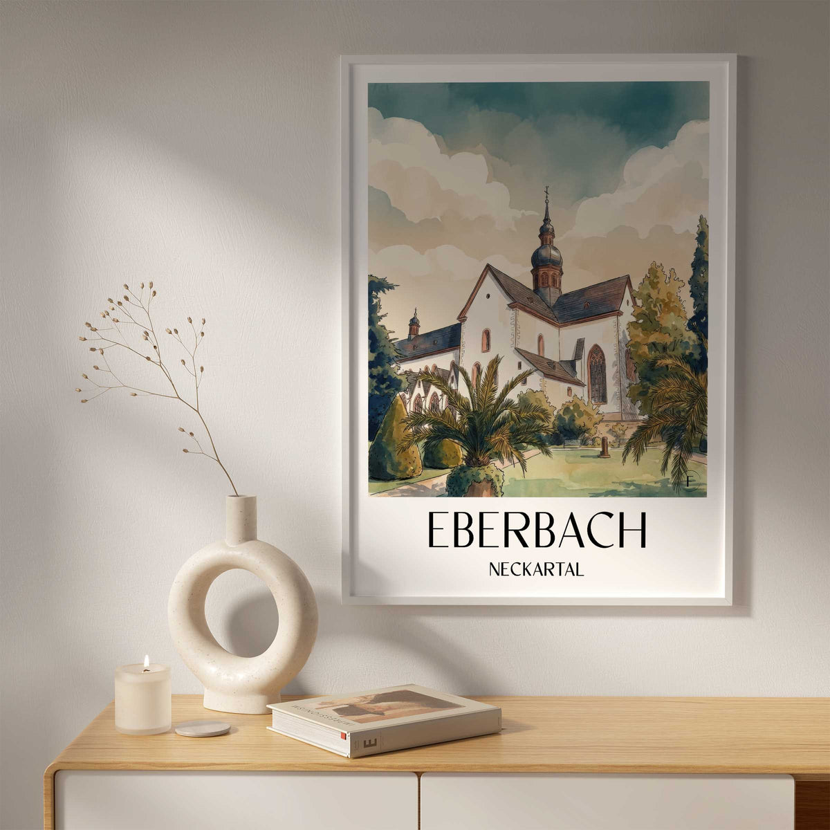 eberbach-neckartal-deutschland-poster-aquarell