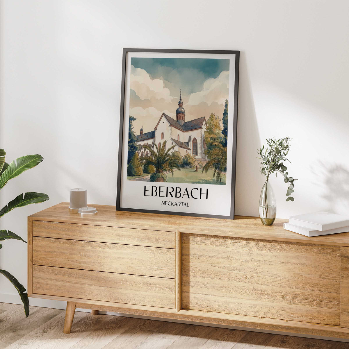 eberbach-neckartal-deutschland-poster-aquarell