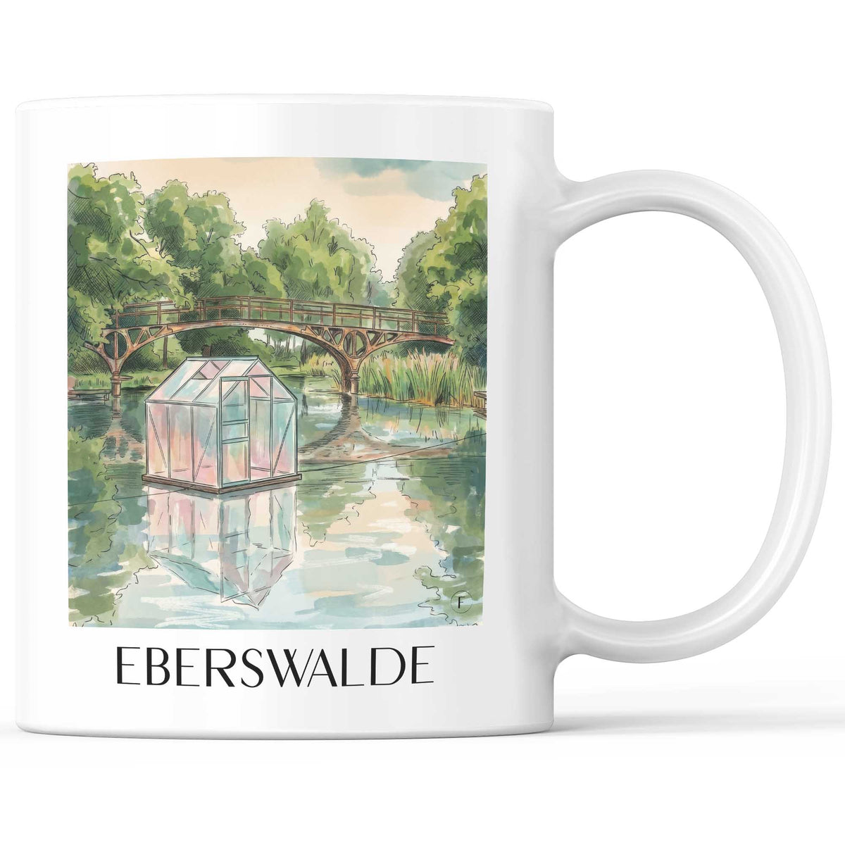 Eberswalde Kaffeebecher - Brandenburg - Deutschland Becher - Kaffeetasse im Aquarell Stil - favplace