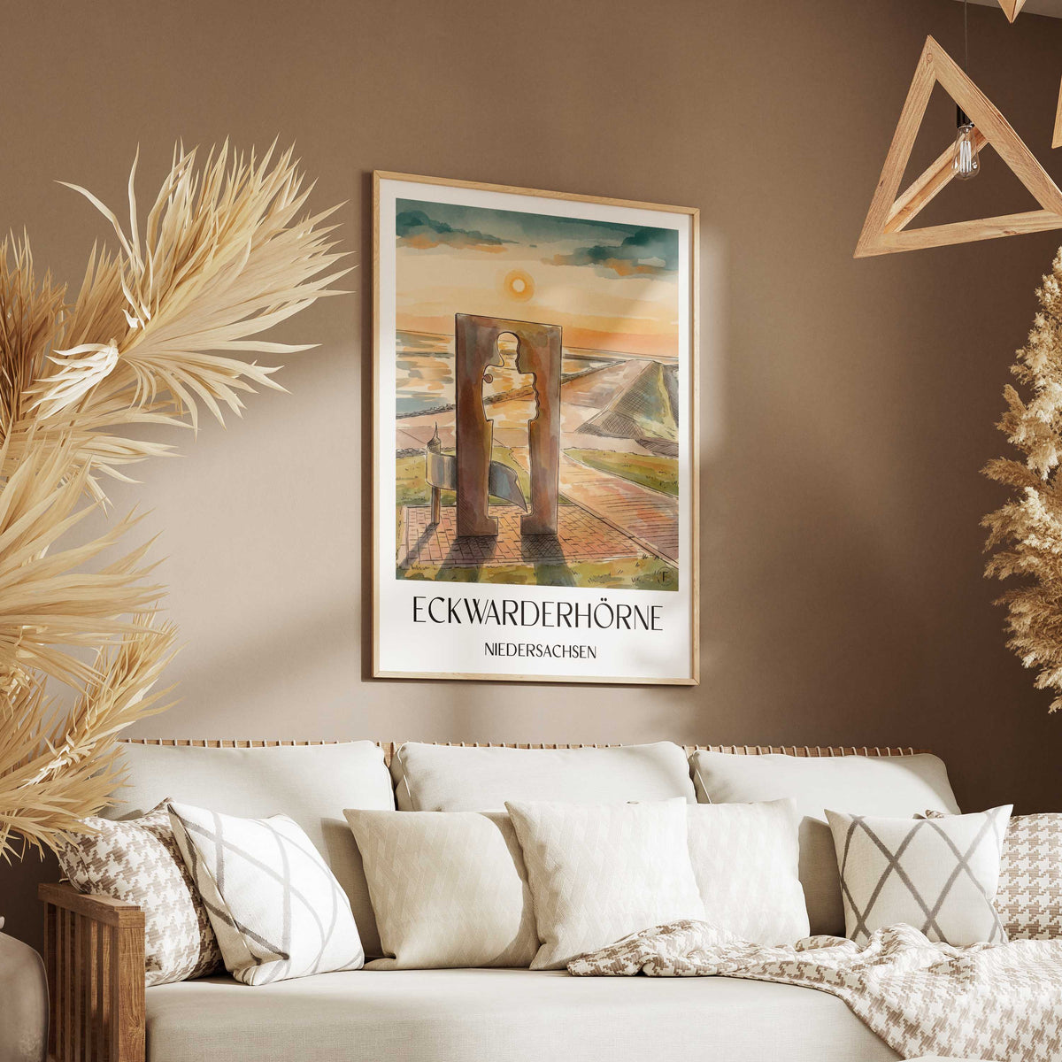 eckwarderhörne-niedersachsen-deutschland-poster-aquarell