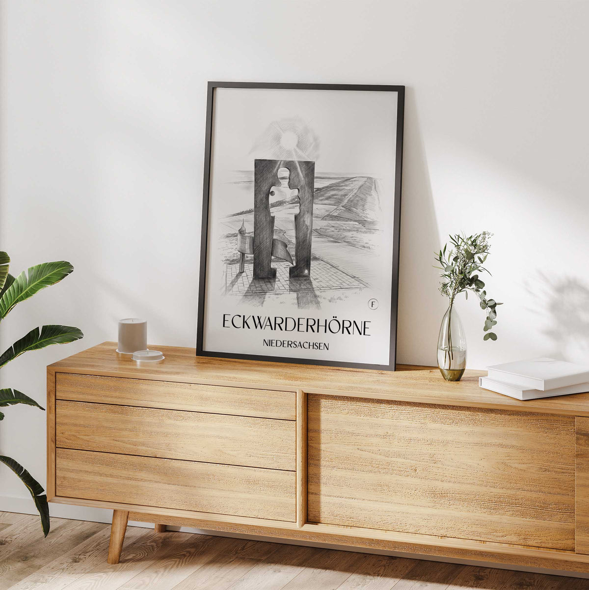 eckwarderhörne-niedersachsen-deutschland-poster-bleistift-zeichnung-drawing