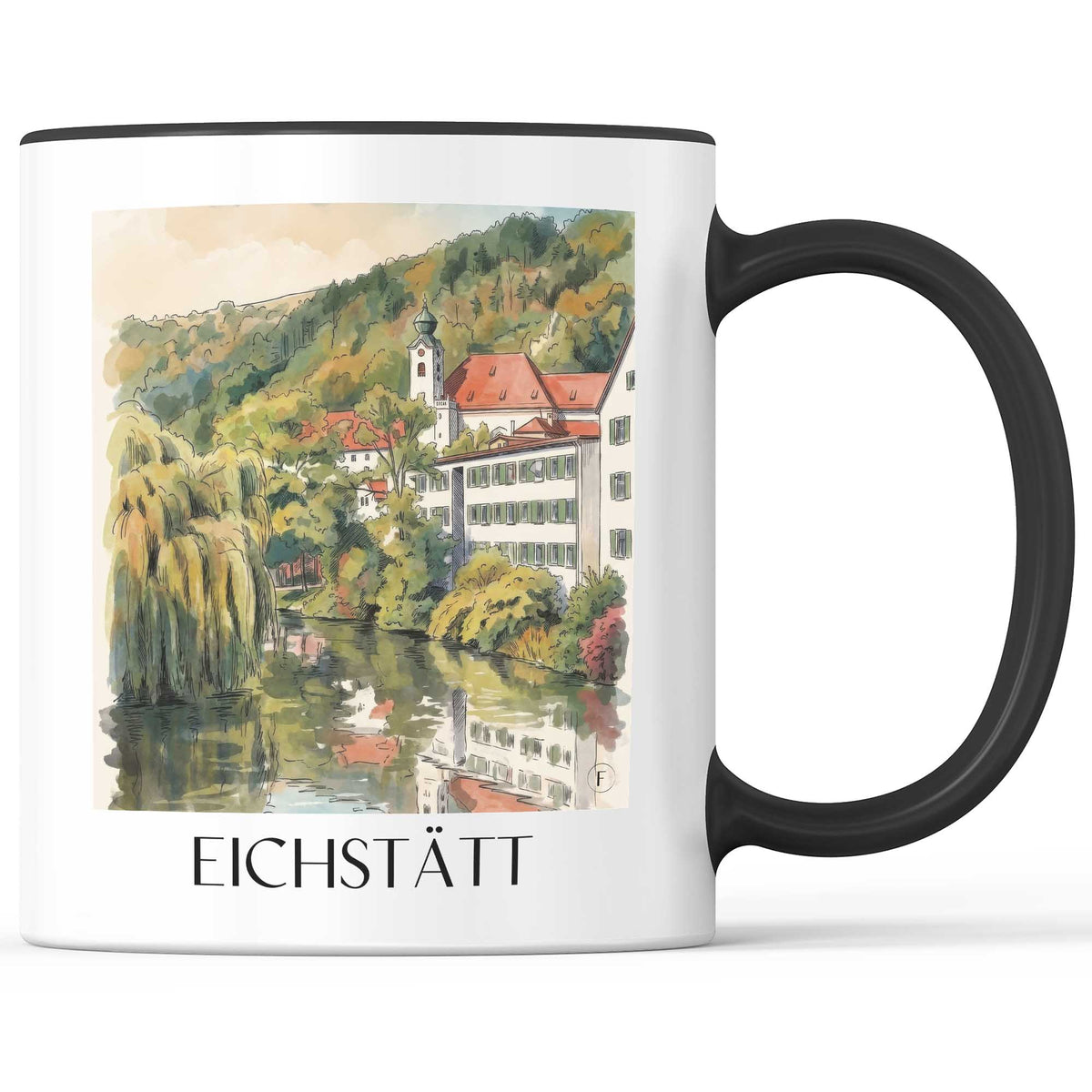 eichstätt-altmühltal-deutschland-kaffeebecher-aquarell