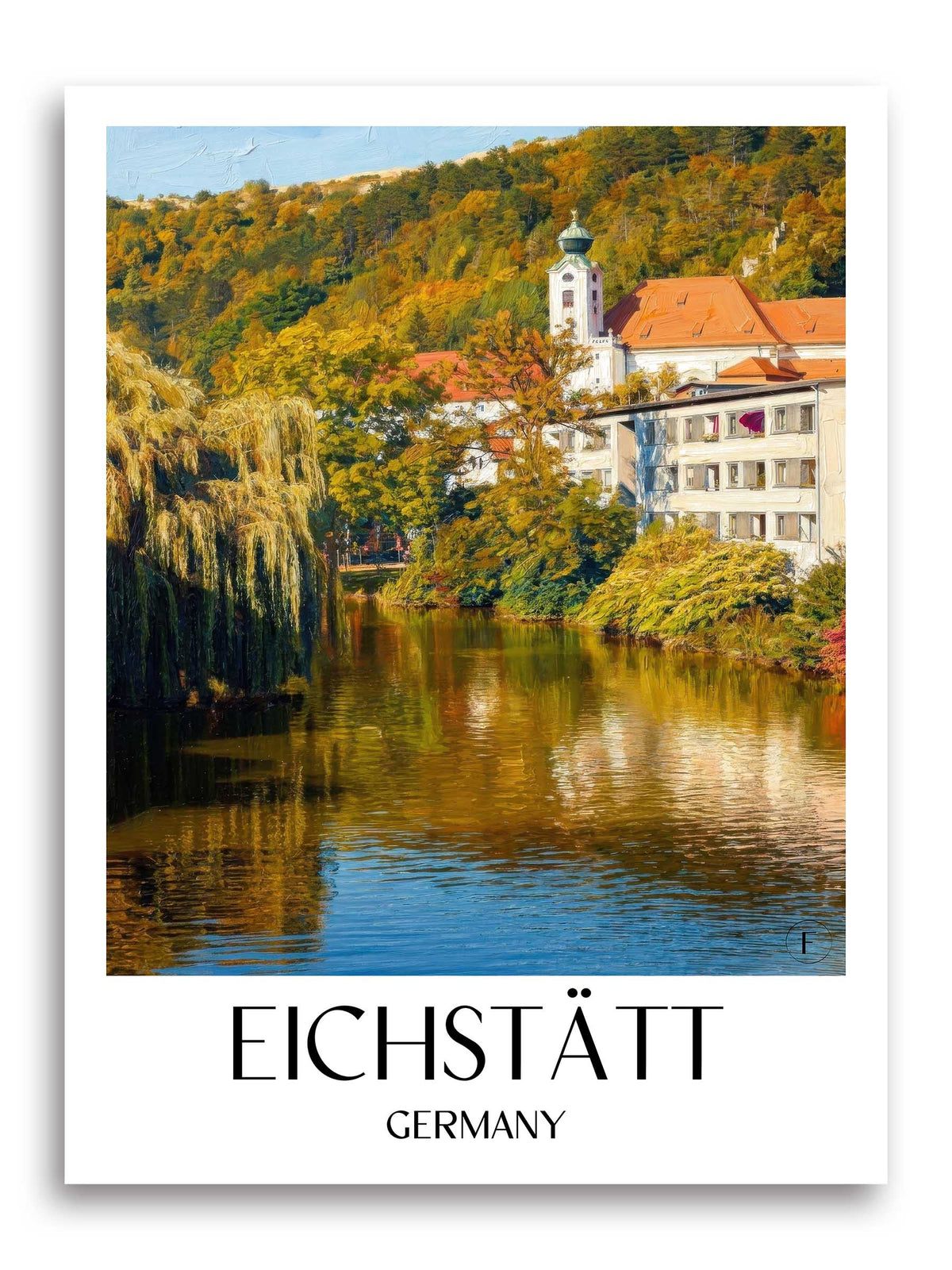 Eichstätt Poster - Altmühltal - Deutschland Kunstdruck - Ölgemälde von A4 bis A1 - favplace