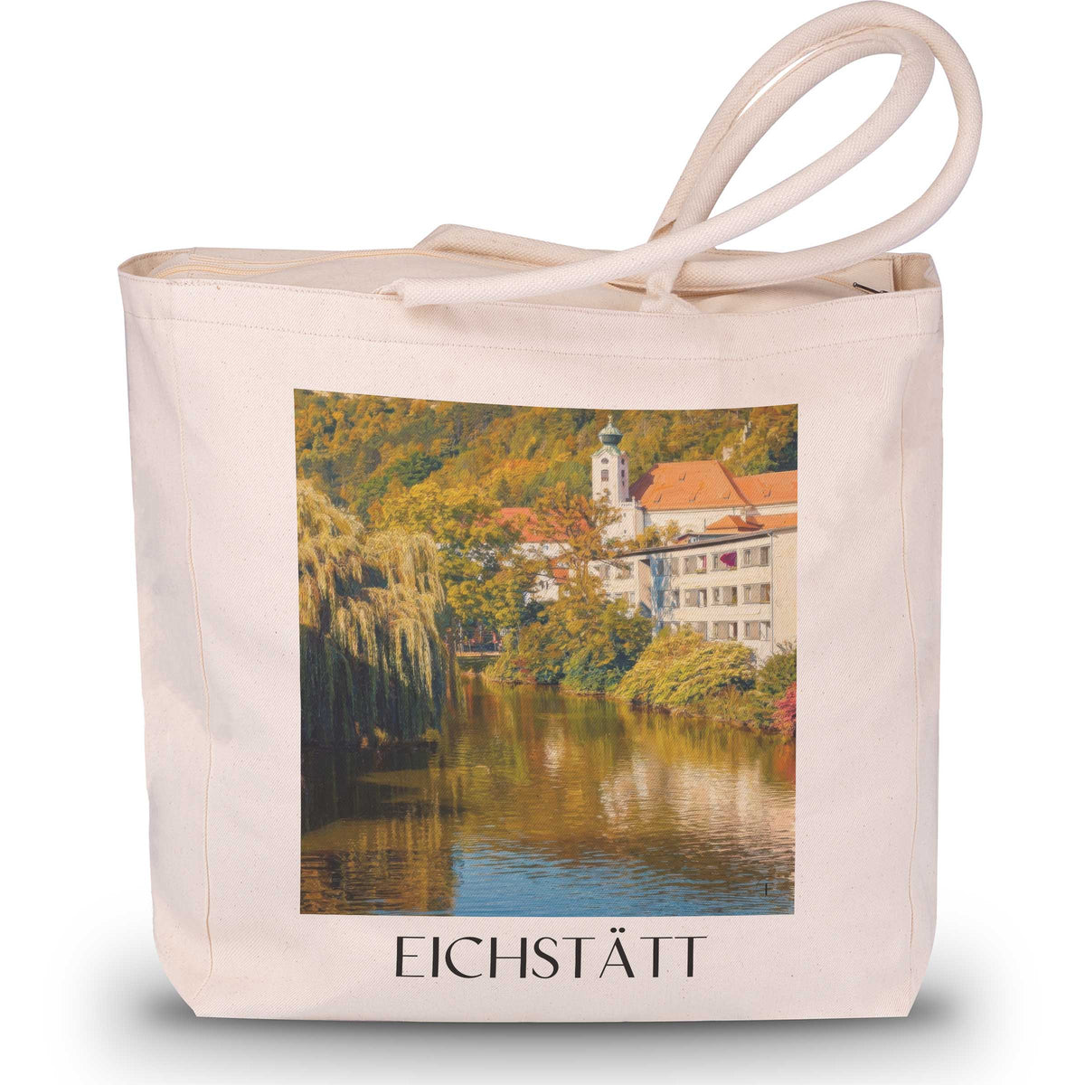 eichstätt-altmühltal-deutschland-einkaufstasche-oil-painting-oelgemaelde