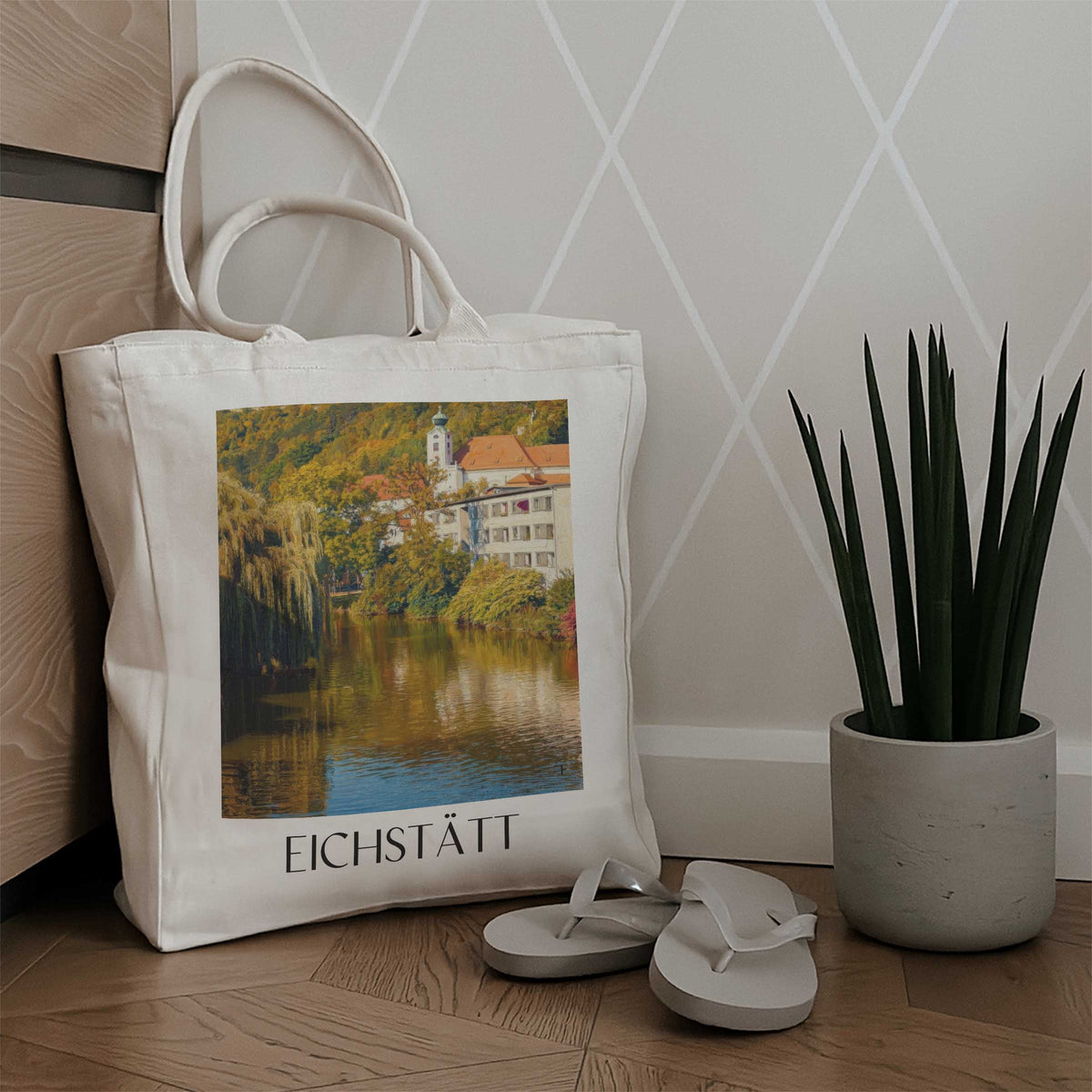 eichstätt-altmühltal-deutschland-einkaufstasche-oil-painting-oelgemaelde