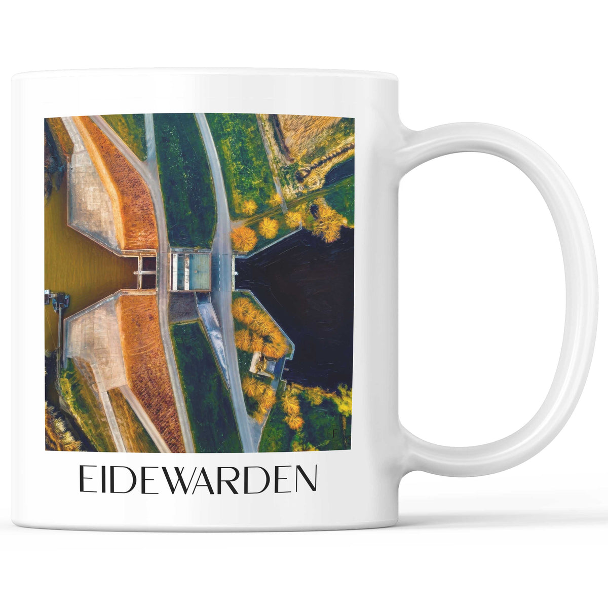 Eidewarden Kaffeebecher - Cuxhaven - Deutschland Becher - Kaffeetasse im Ölgemälde Stil - favplace