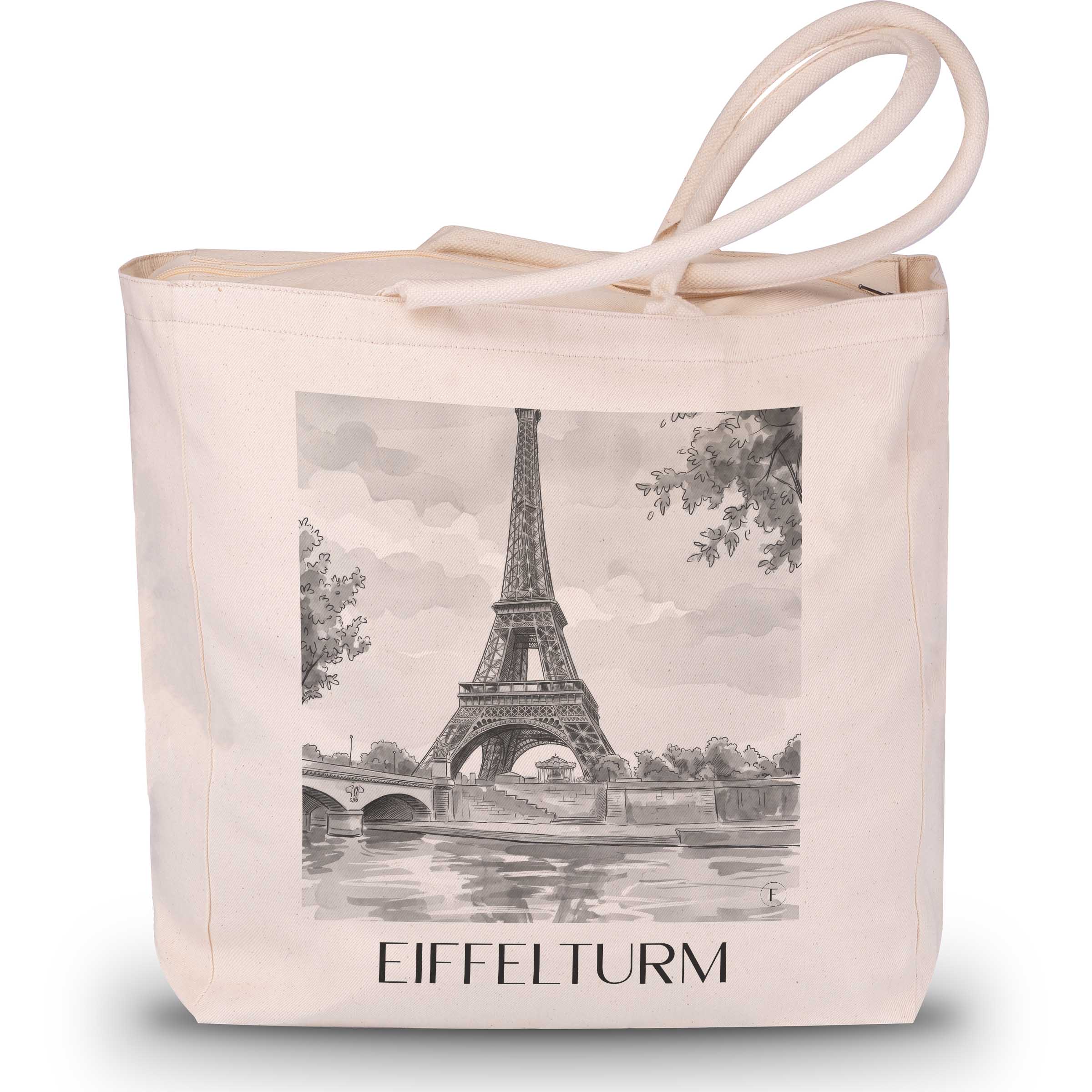 eiffelturm-paris-frankreich-einkaufstasche-aquarell-schwarz-weiss