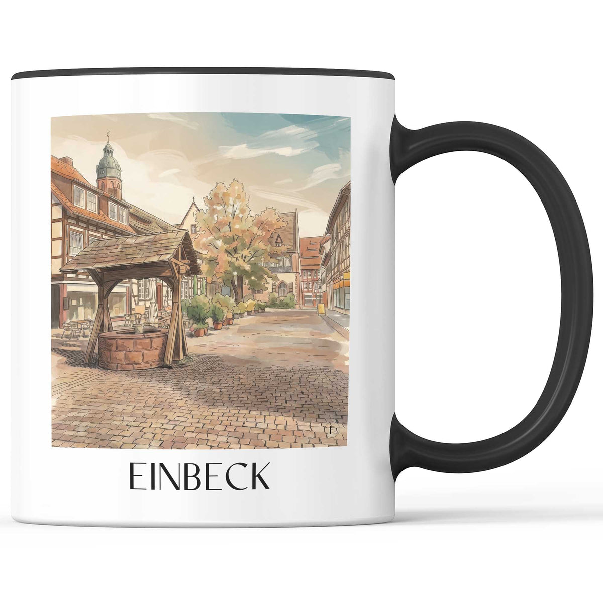 Einbeck Kaffeebecher - Niedersachsen - Deutschland Becher - Kaffeetasse im Aquarell Stil - favplace