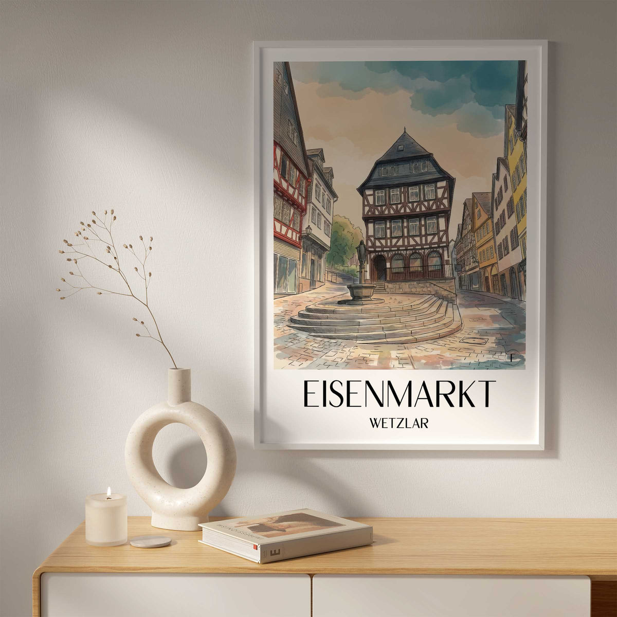 eisenmarkt-wetzlar-deutschland-poster-aquarell
