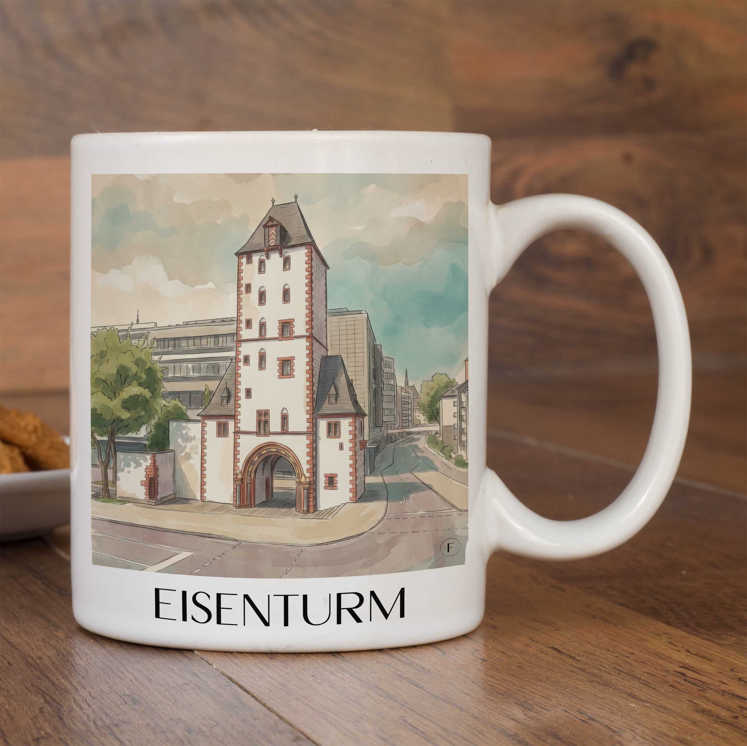 eisenturm-mainz-deutschland-kaffeebecher-aquarell