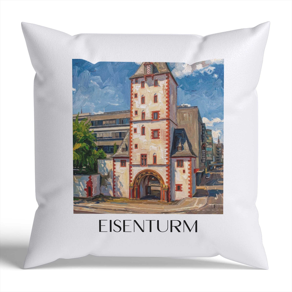 eisenturm-mainz-deutschland-kissenbezug-oil-painting-oelgemaelde