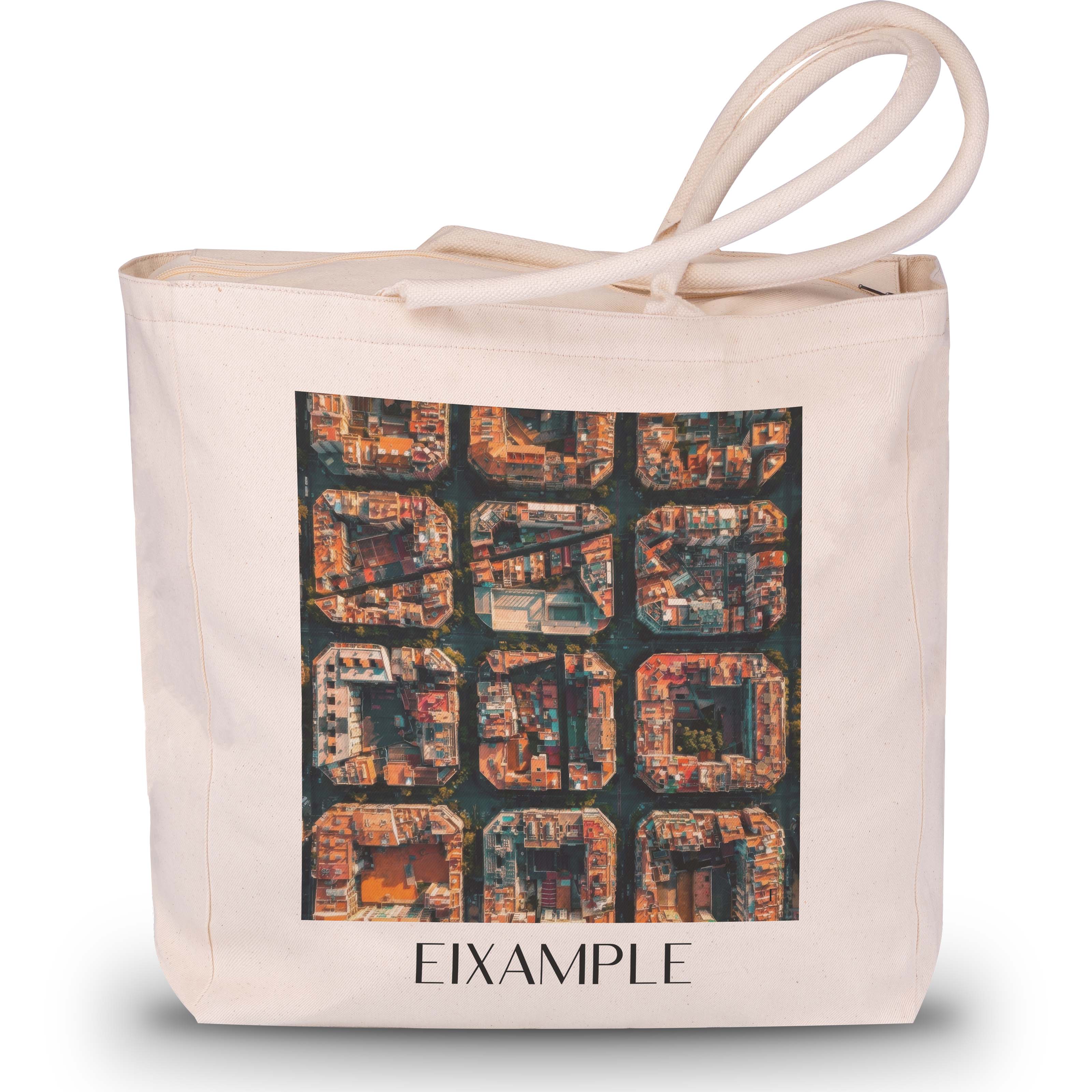 eixample-barcelona-spanien-einkaufstasche-oil-painting-oelgemaelde