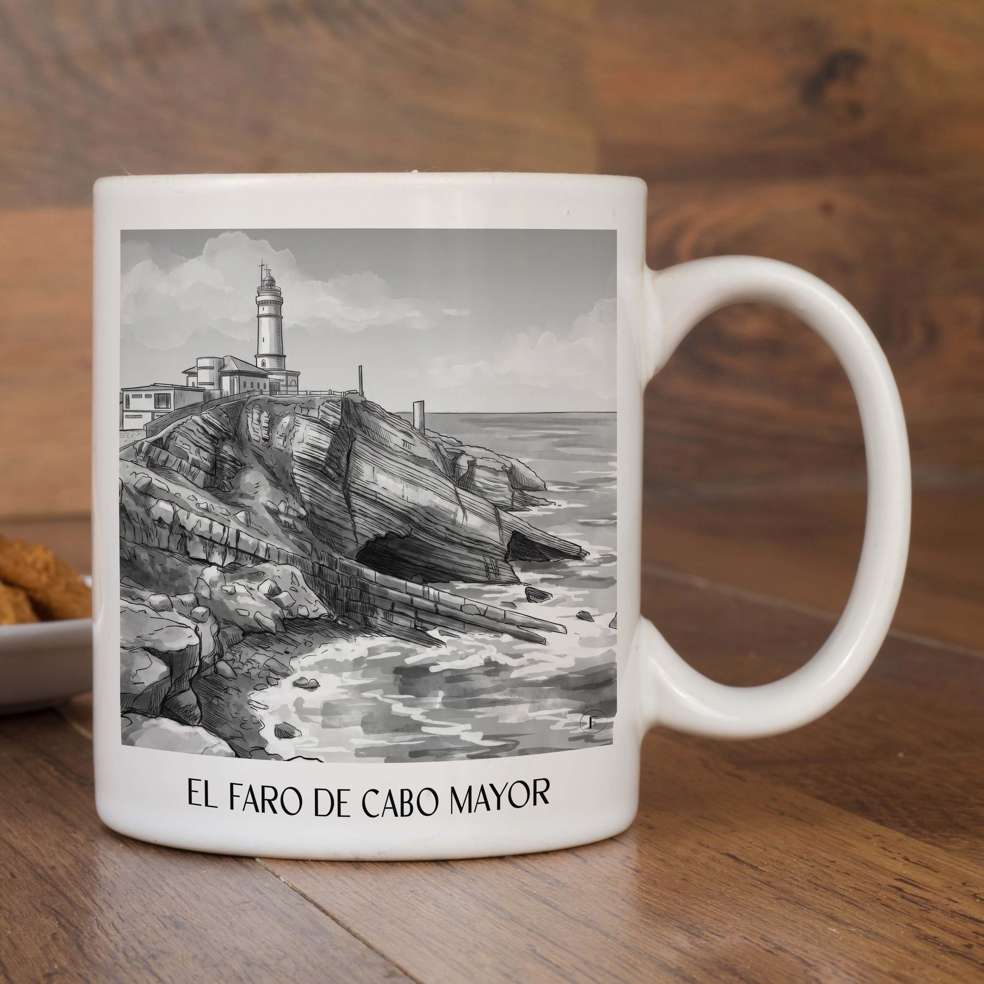 el-faro-de-cabo-mayor-santander-spanien-kaffeebecher-aquarell-schwarz-weiss