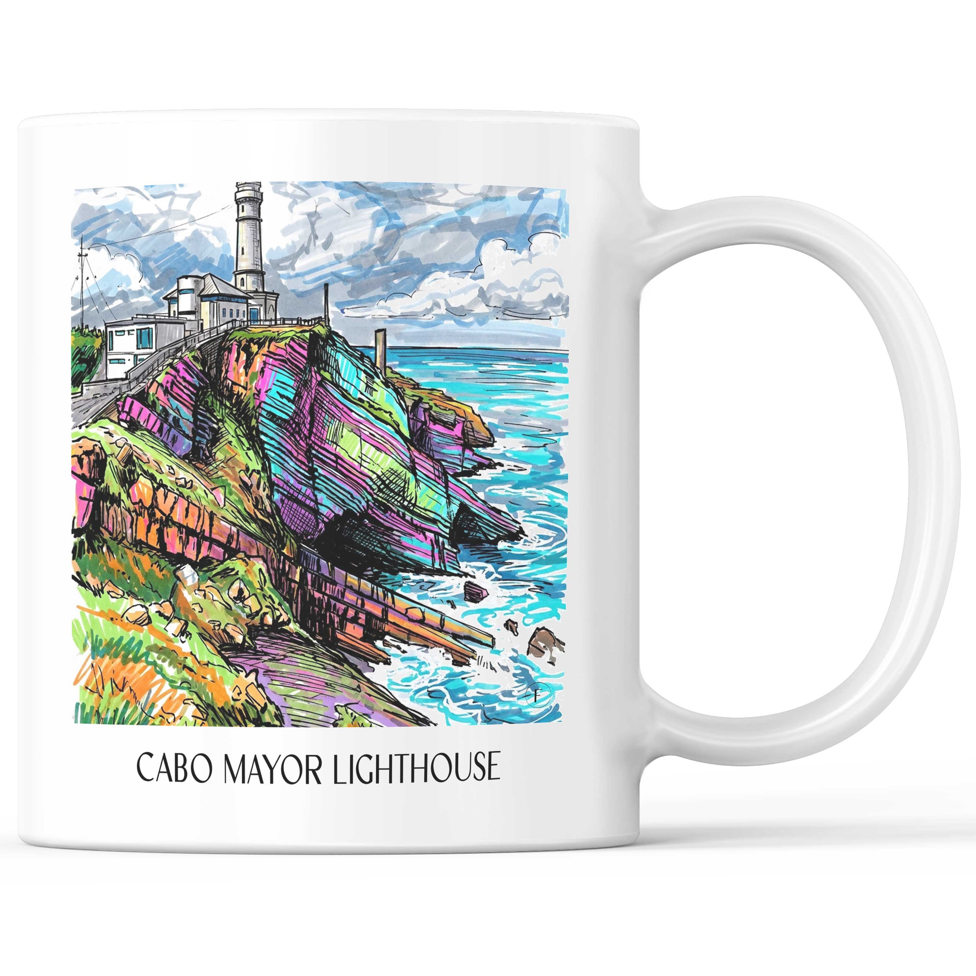 El Faro de Cabo Mayor Kaffeebecher - Santander - Spanien Becher - Kaffeetasse im Tag Graffiti Stil - favplace